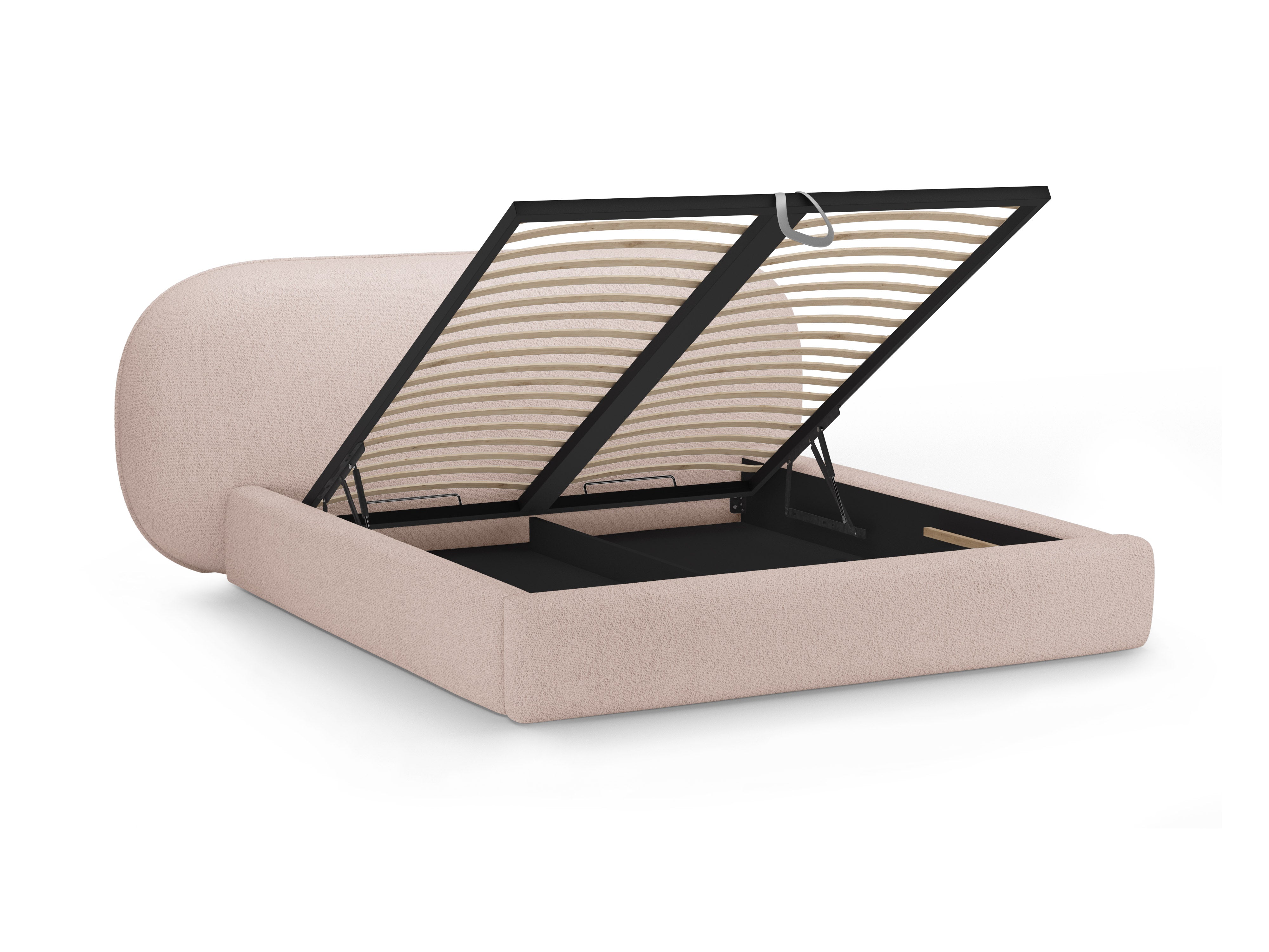 Łóżko OVALO różowy boucle