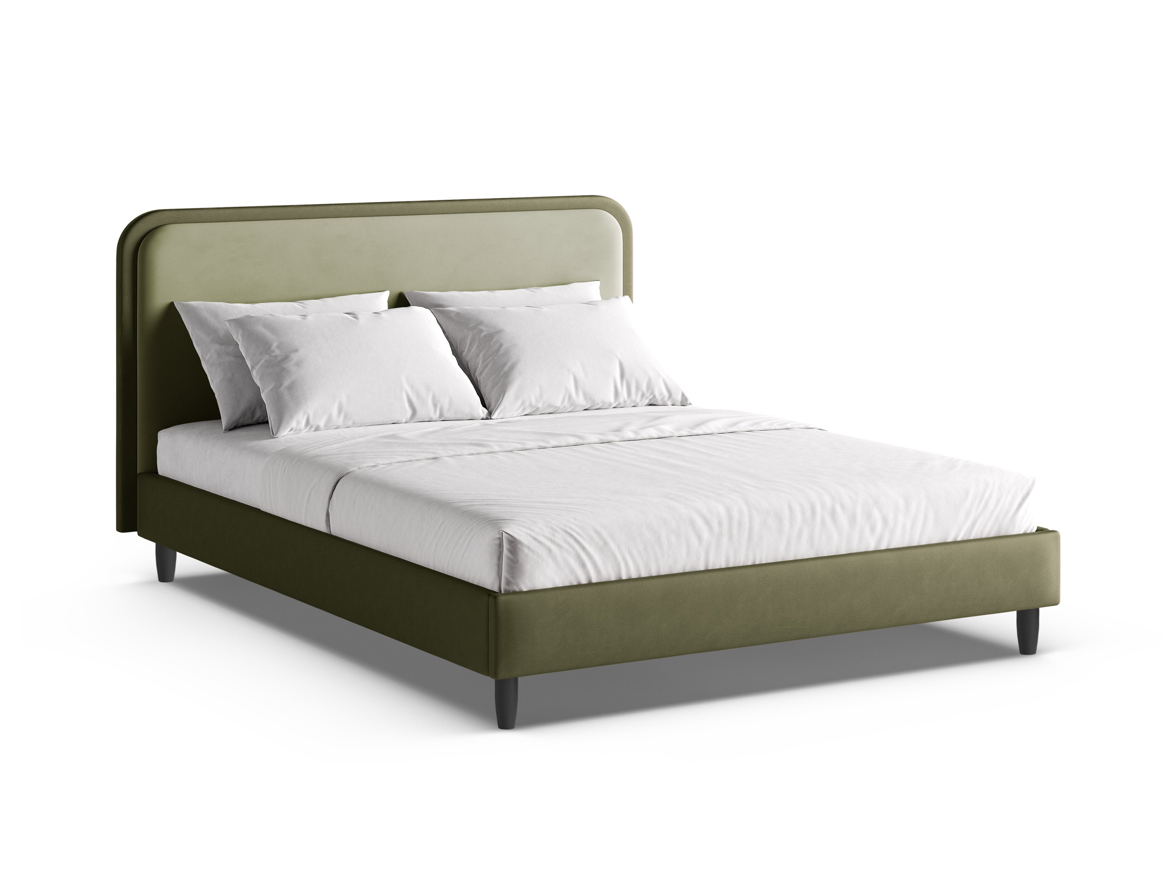 Velvet Bed AVELINE Moss Green