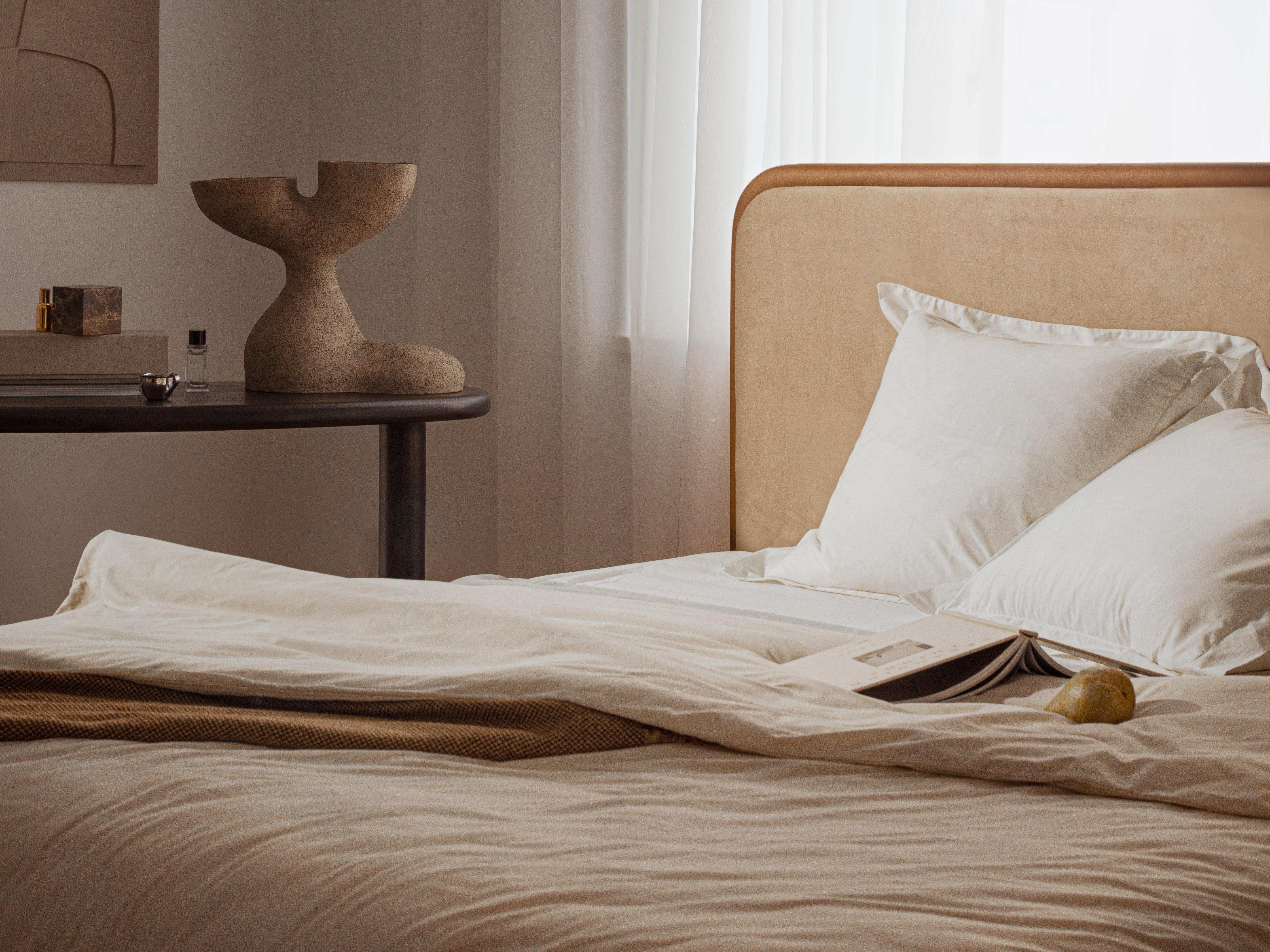 AVELINE Velvet Bed Orange