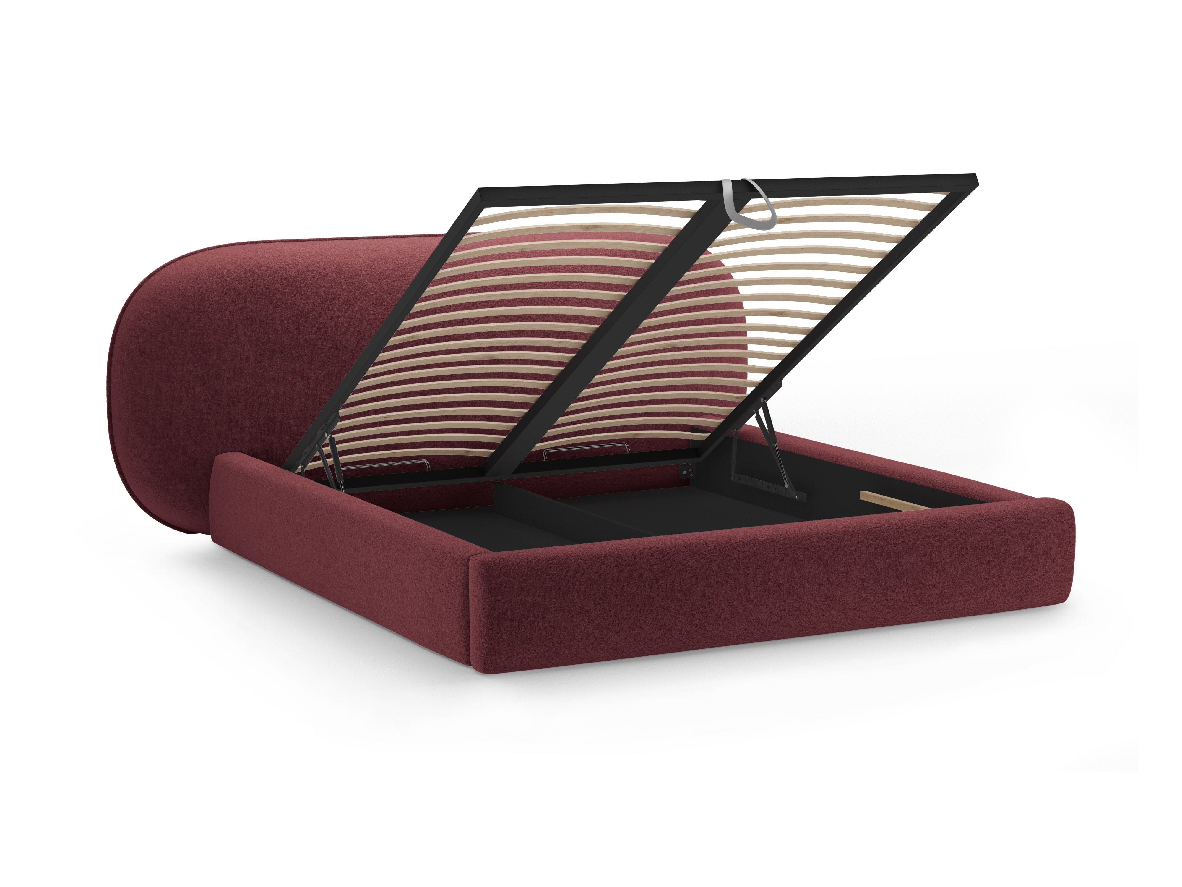 Łóżko OVALO wiśniowy szenil