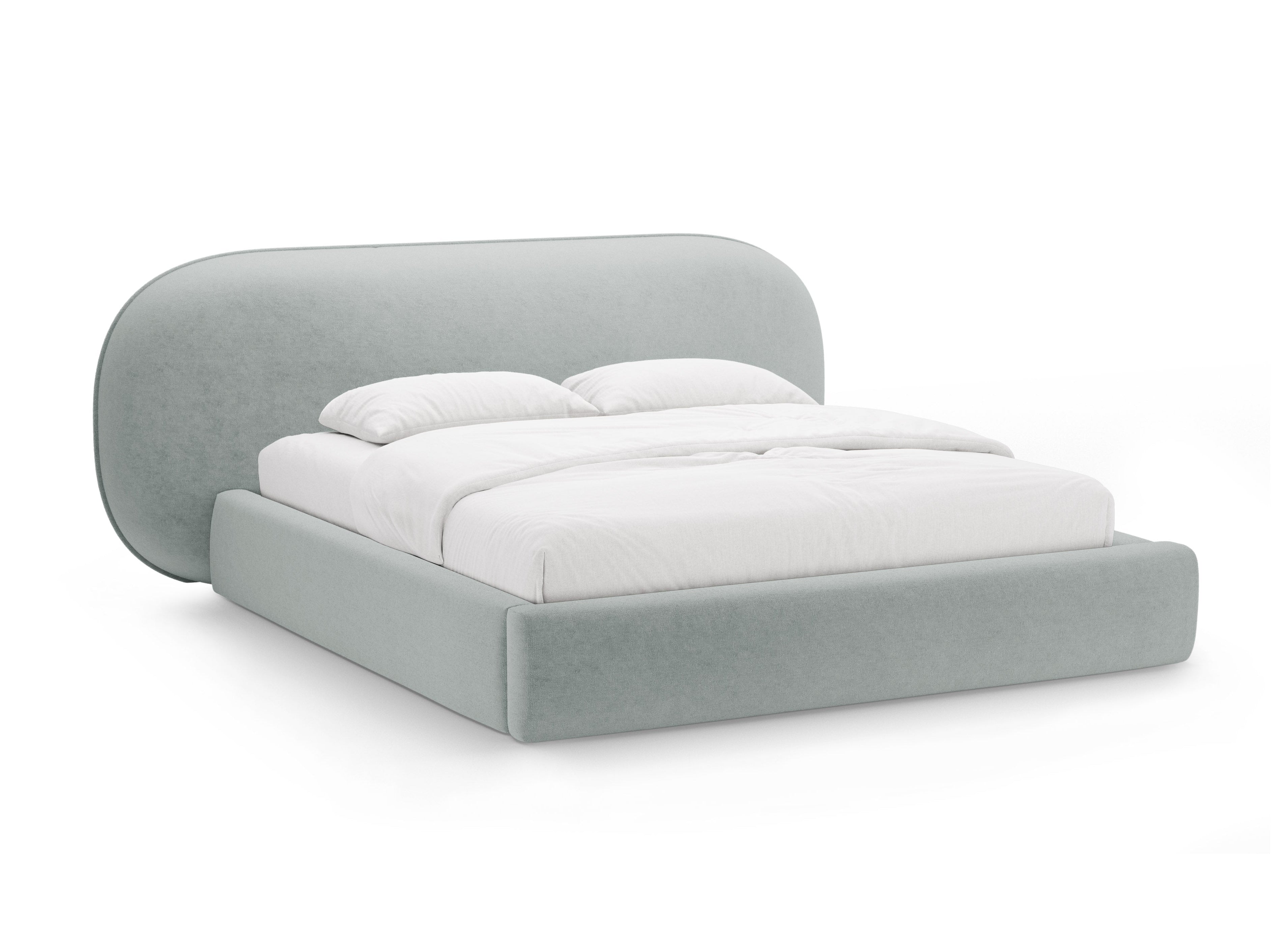 Łóżko OVALO jasnoniebieski szenil