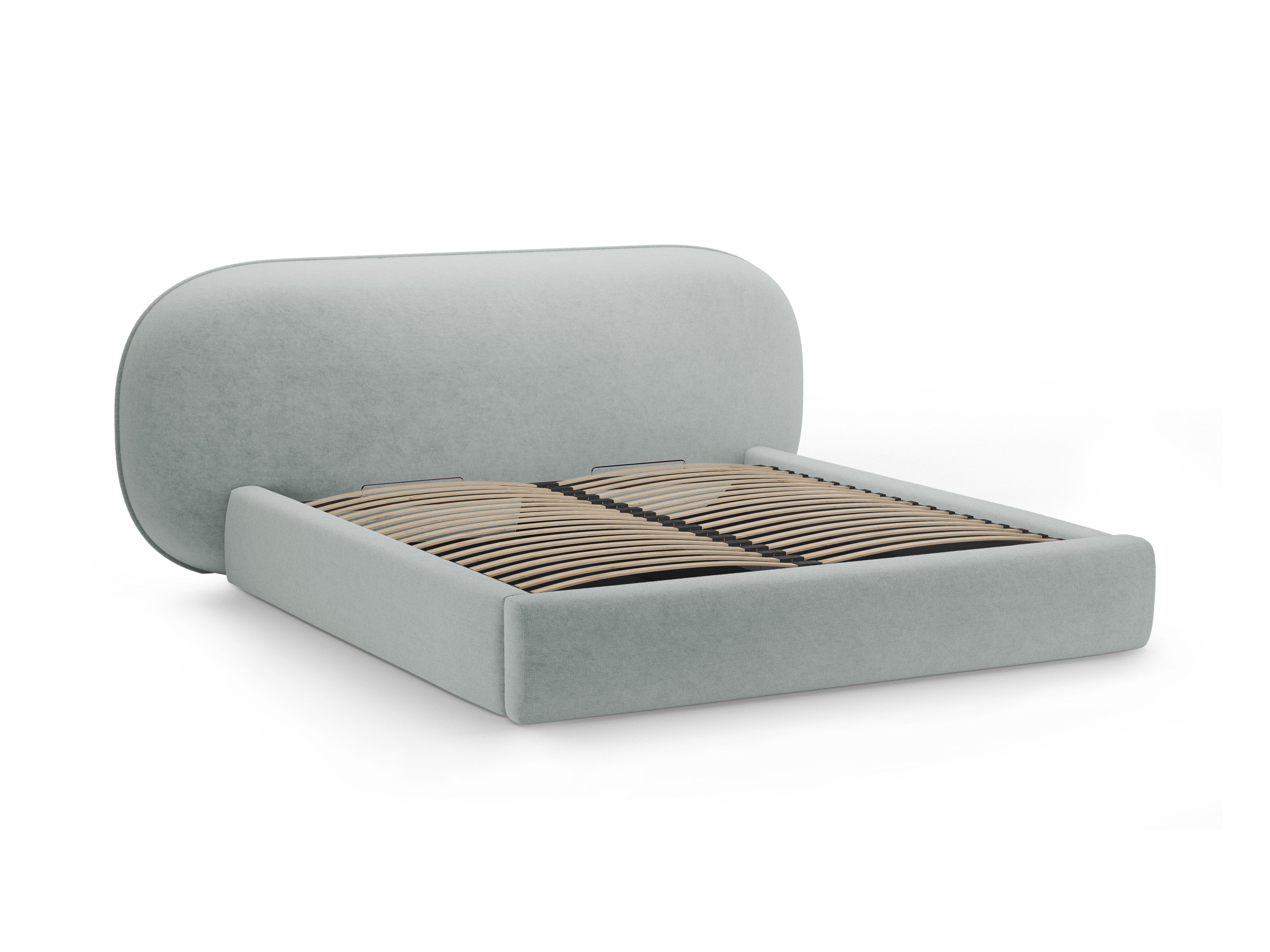 Łóżko OVALO jasnoniebieski szenil