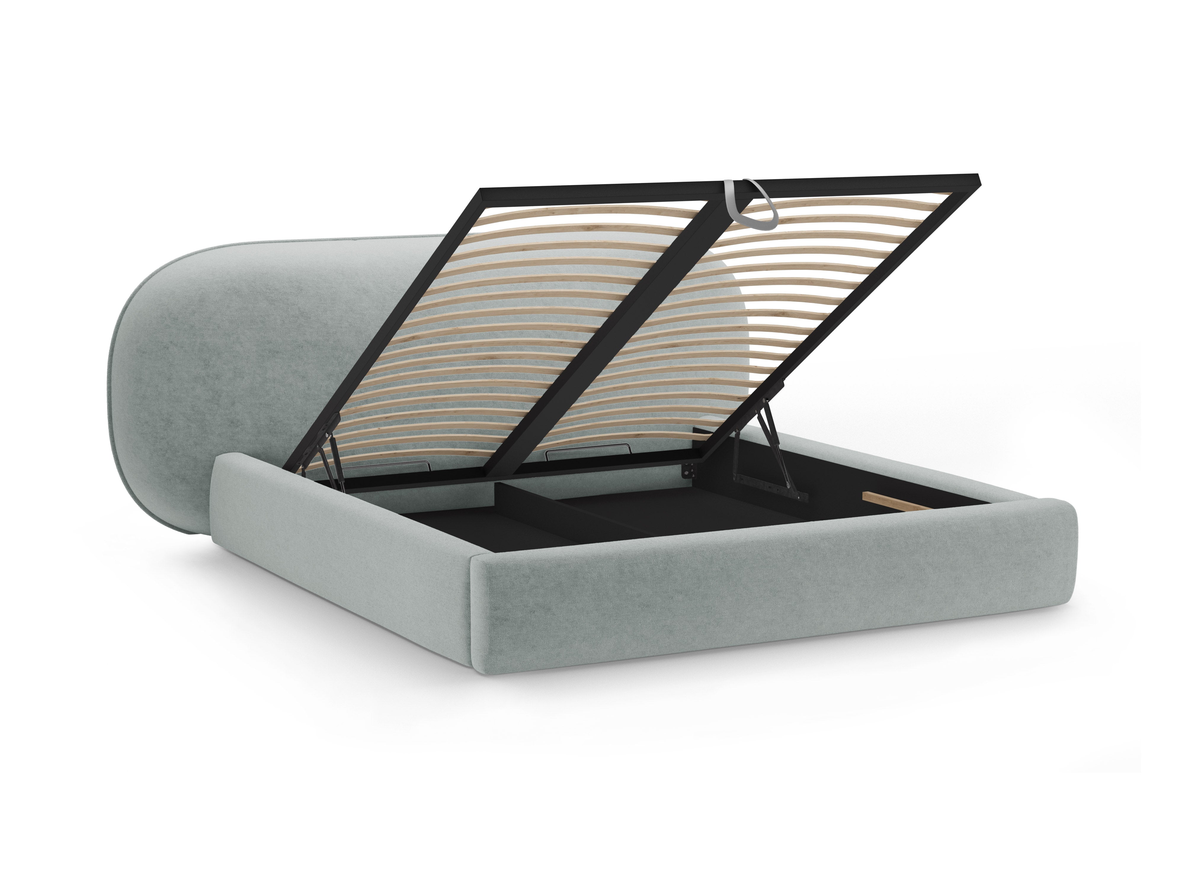 Łóżko OVALO jasnoniebieski szenil