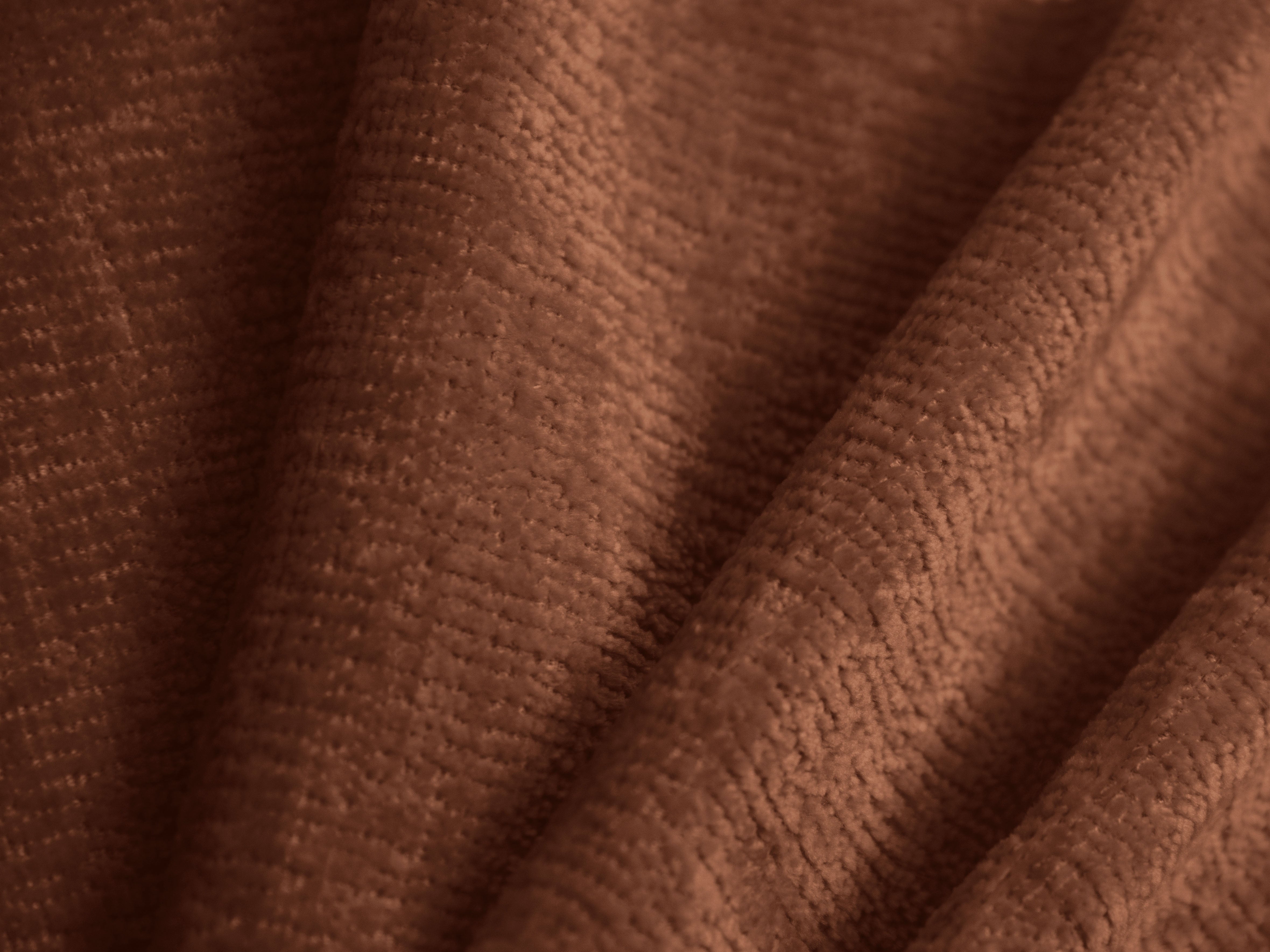 Bett SOLANGE terrakotta Chenille
