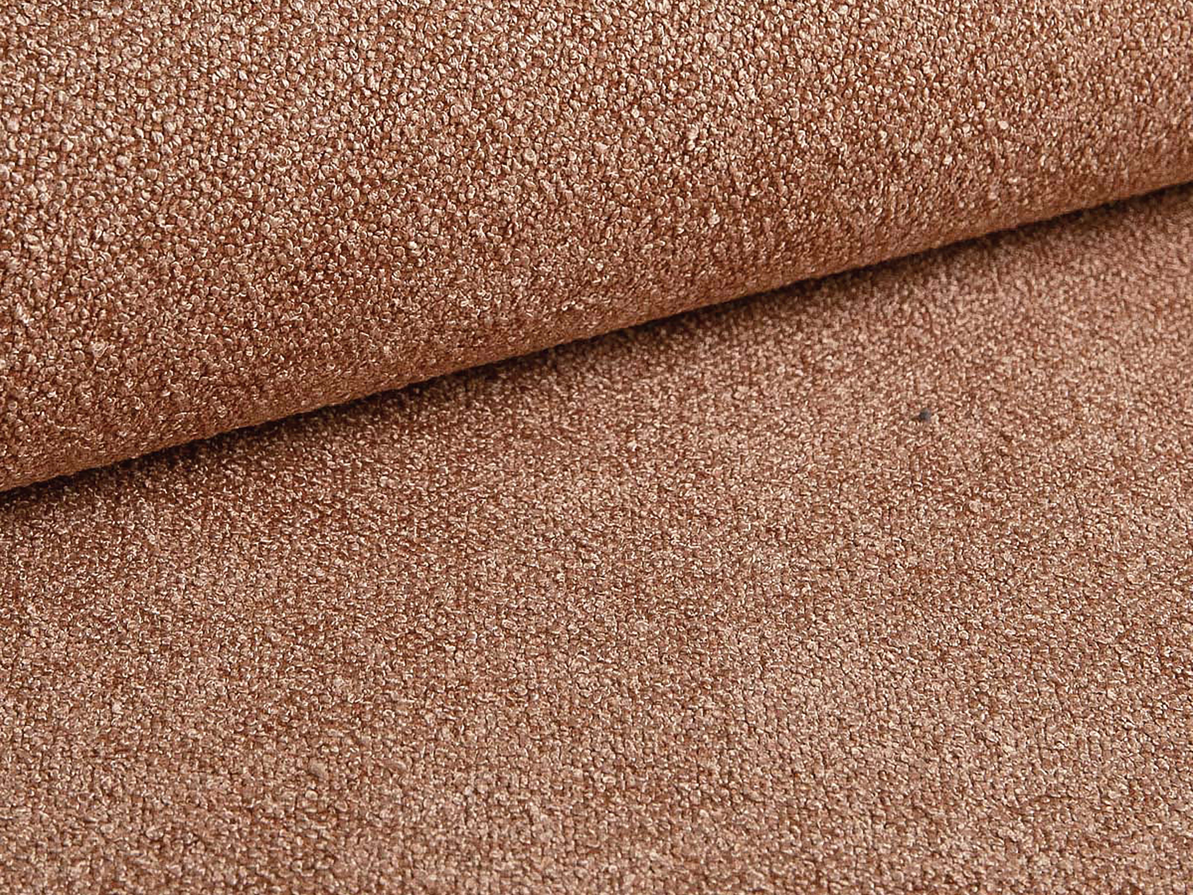 Bett ERIC pfirsichfarbener Boucle