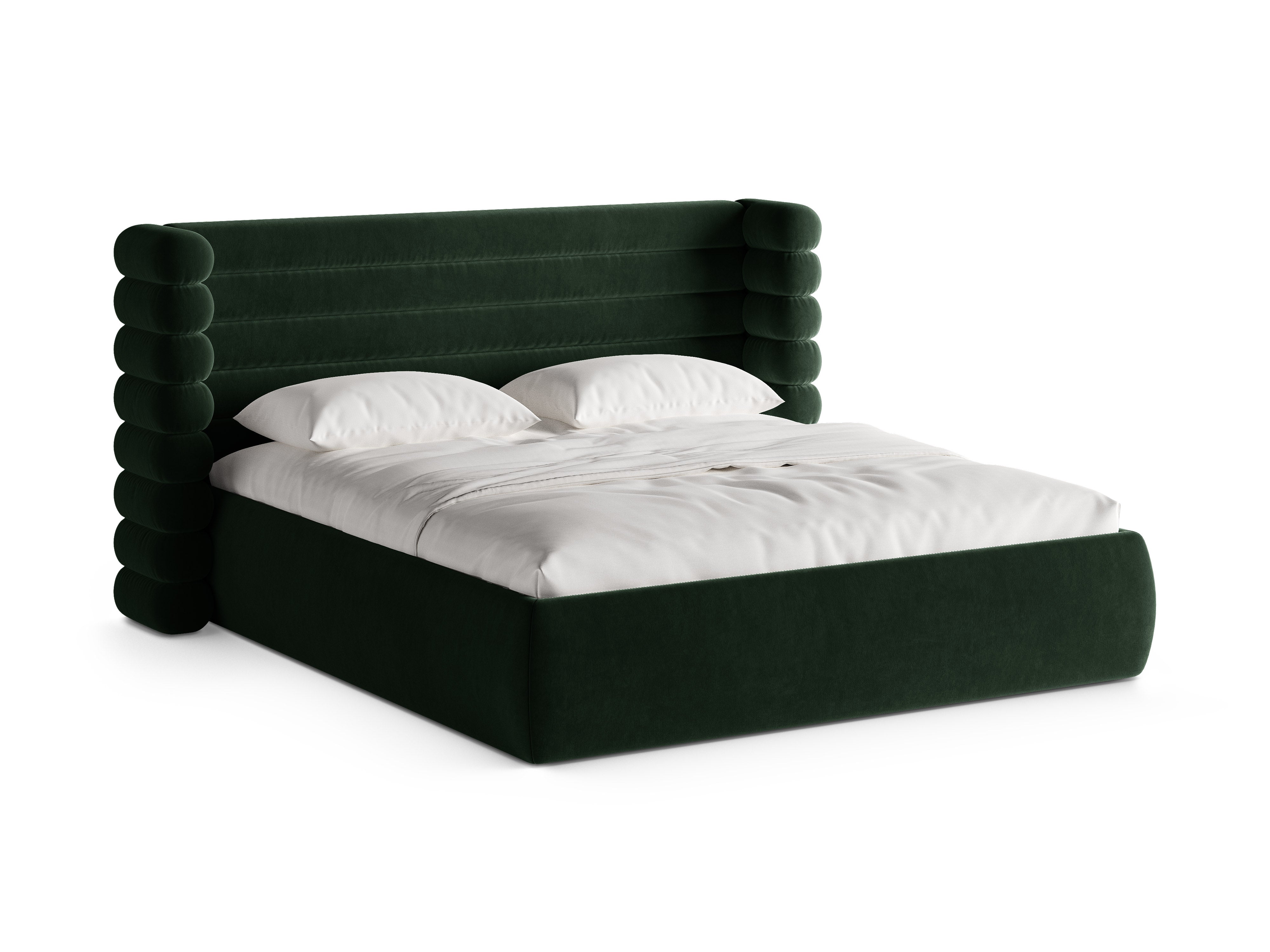 Samtbett MOUNT flaschengrün