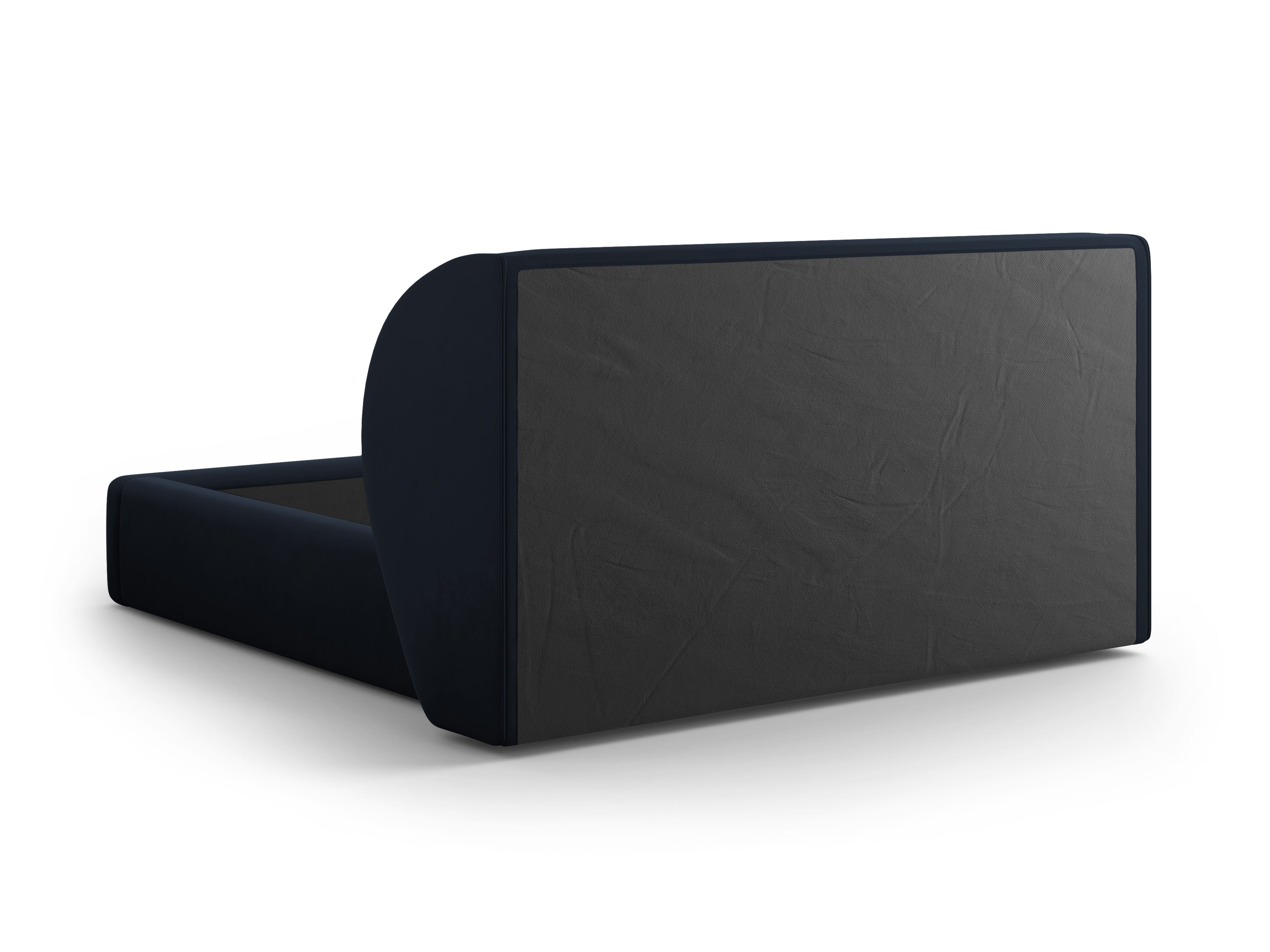 Łóżko aksamitne z pojemnikiem na pościel MILEY ciemnoniebieski Micadoni Eye on Design