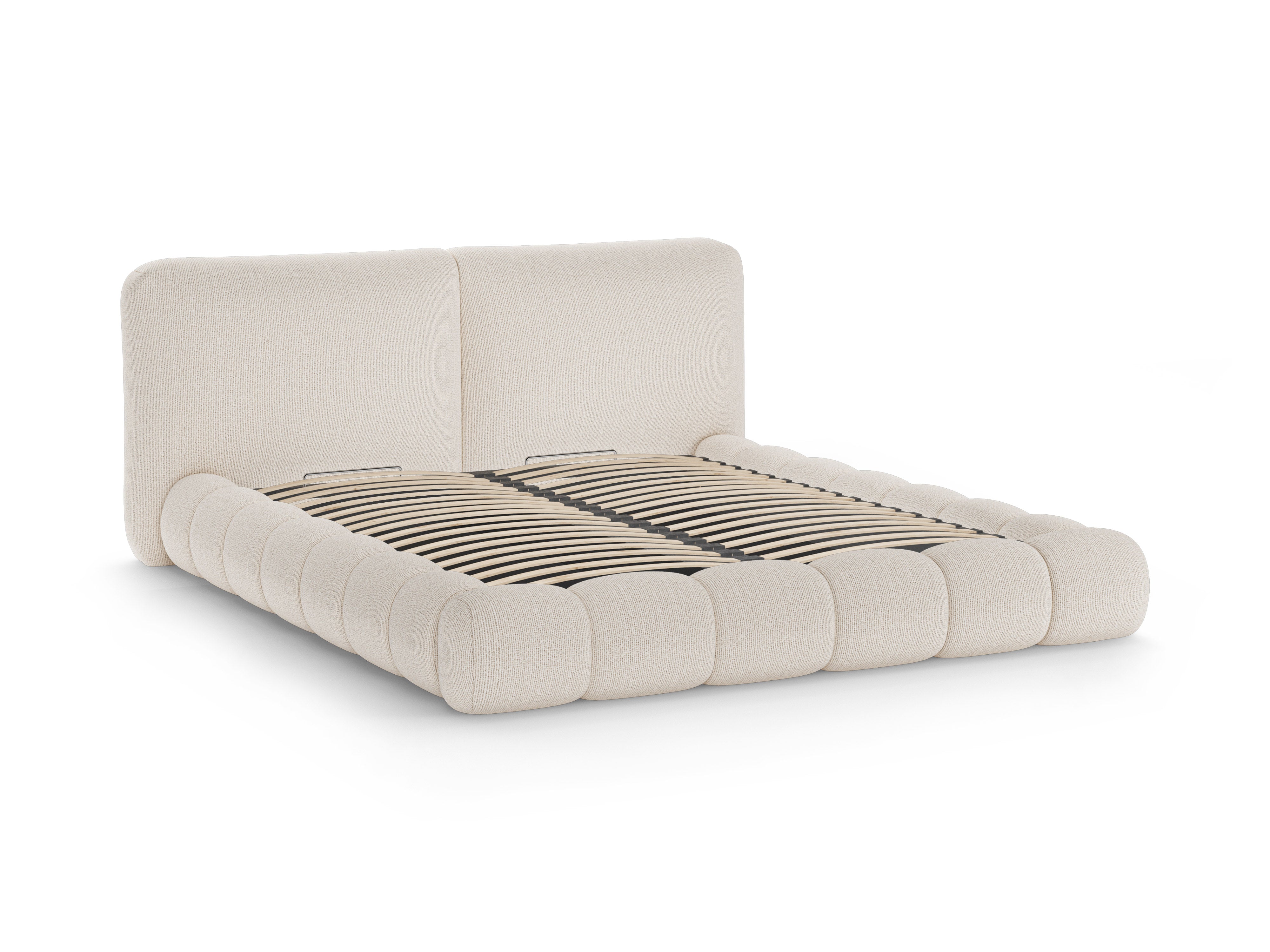 Bett SOLANGE hellbeige Melange