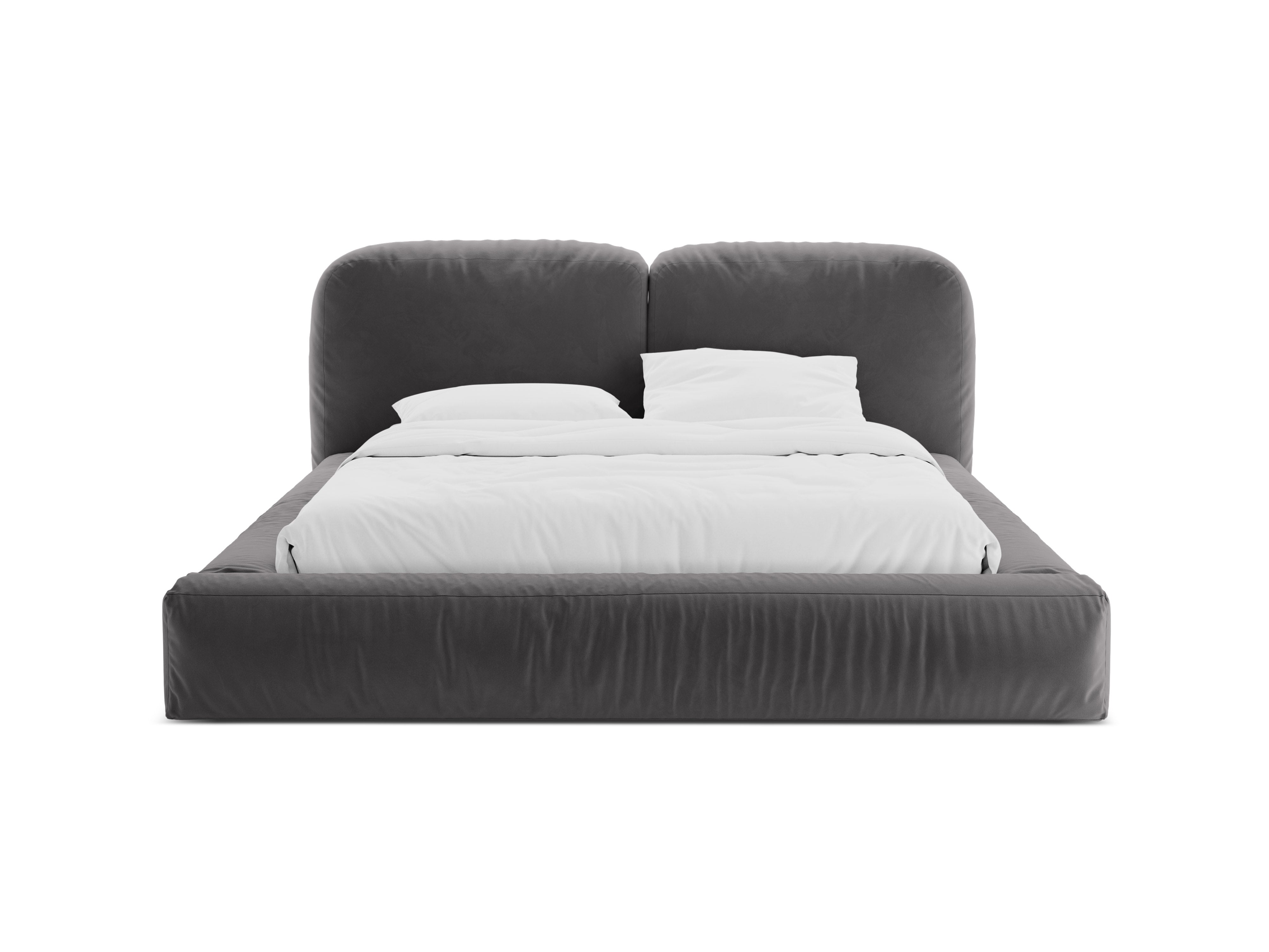 MARTINA Velvet Bed Gray