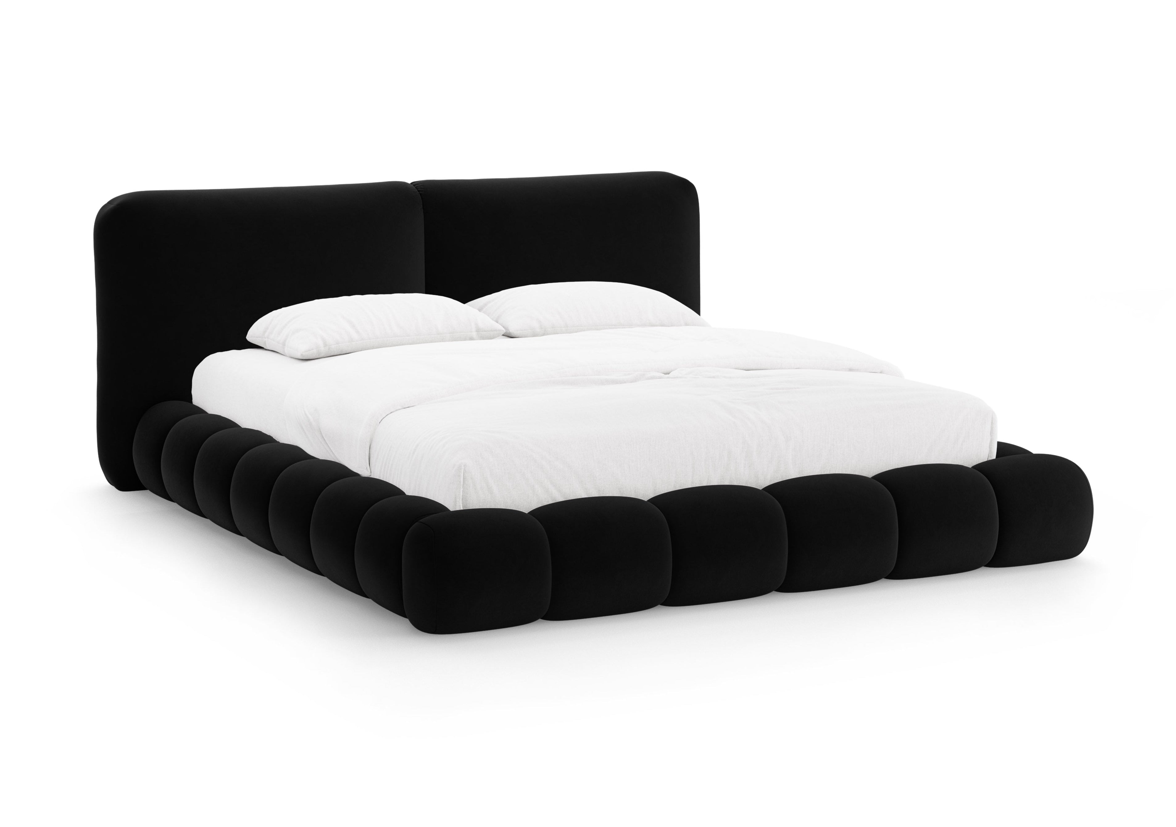 Samtbett SOLANGE schwarz
