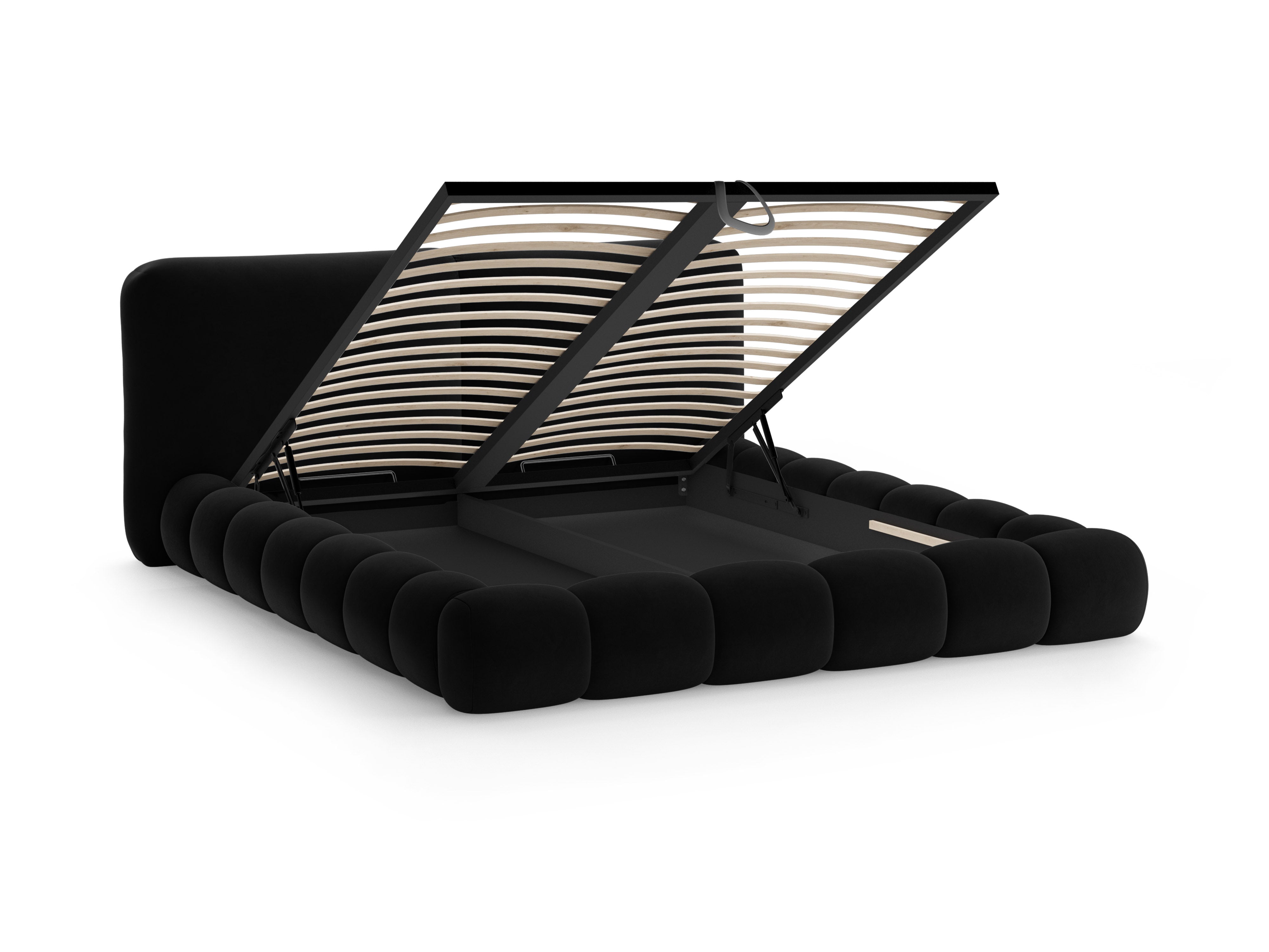 Samtbett SOLANGE schwarz