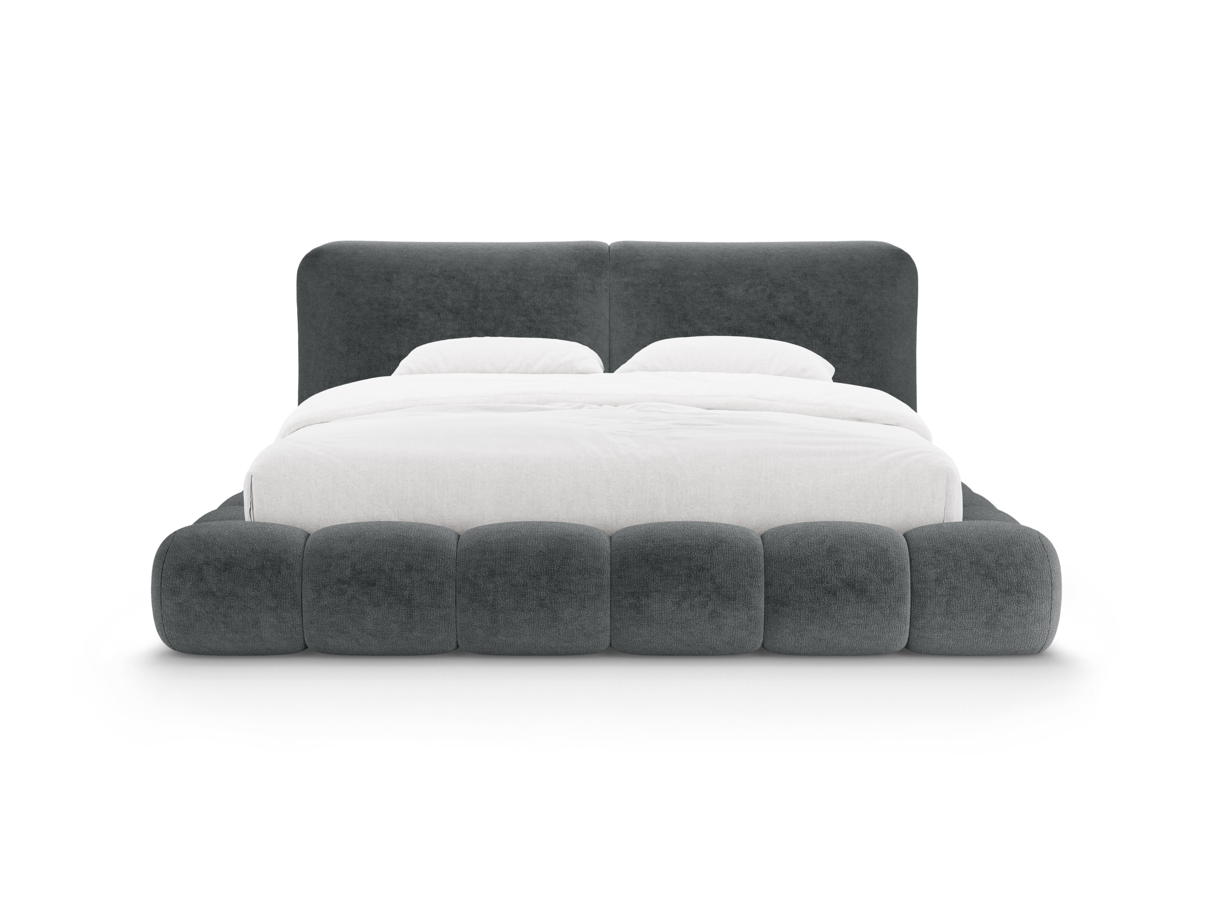 SOLANGE Bed in Dark Gray Chenille