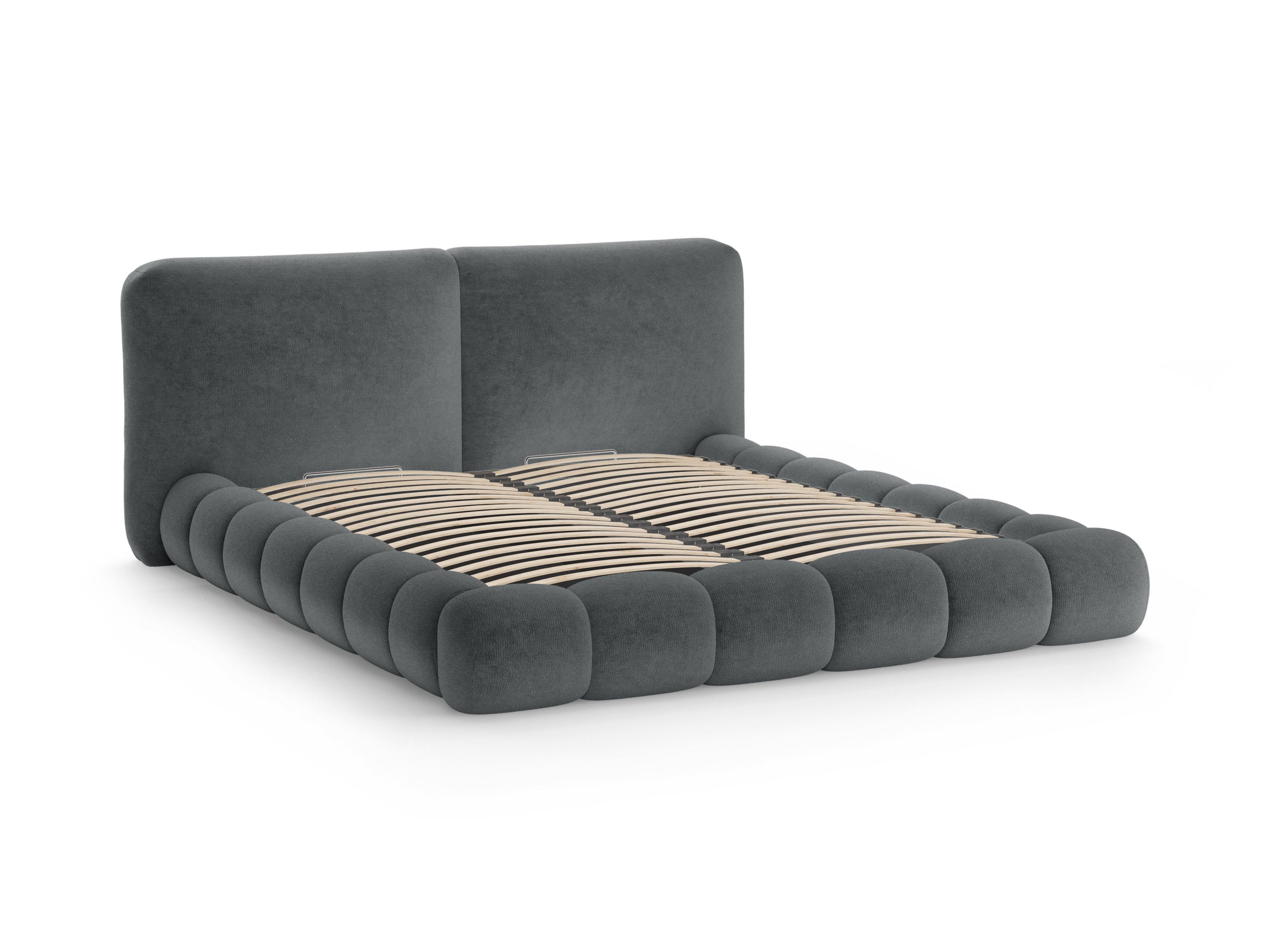 SOLANGE Bed in Dark Gray Chenille