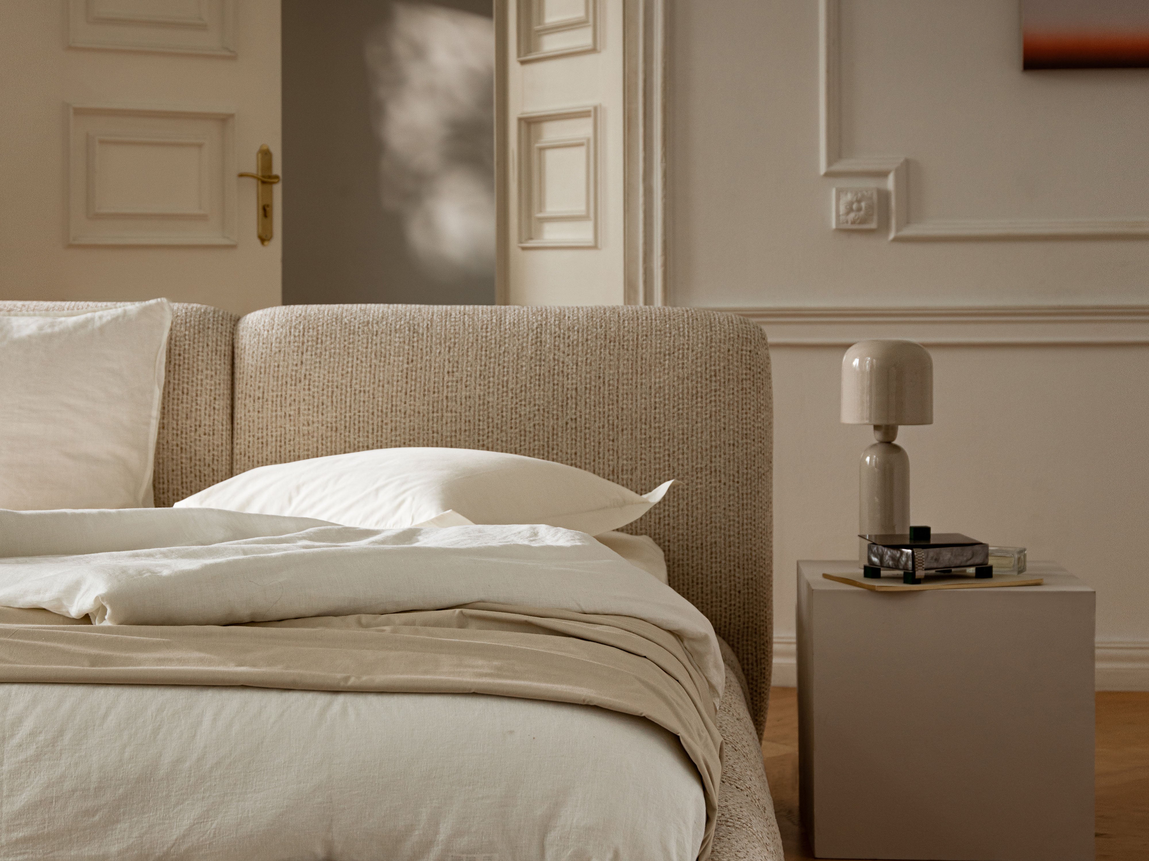 SOLANGE Bed in Dark Gray Chenille