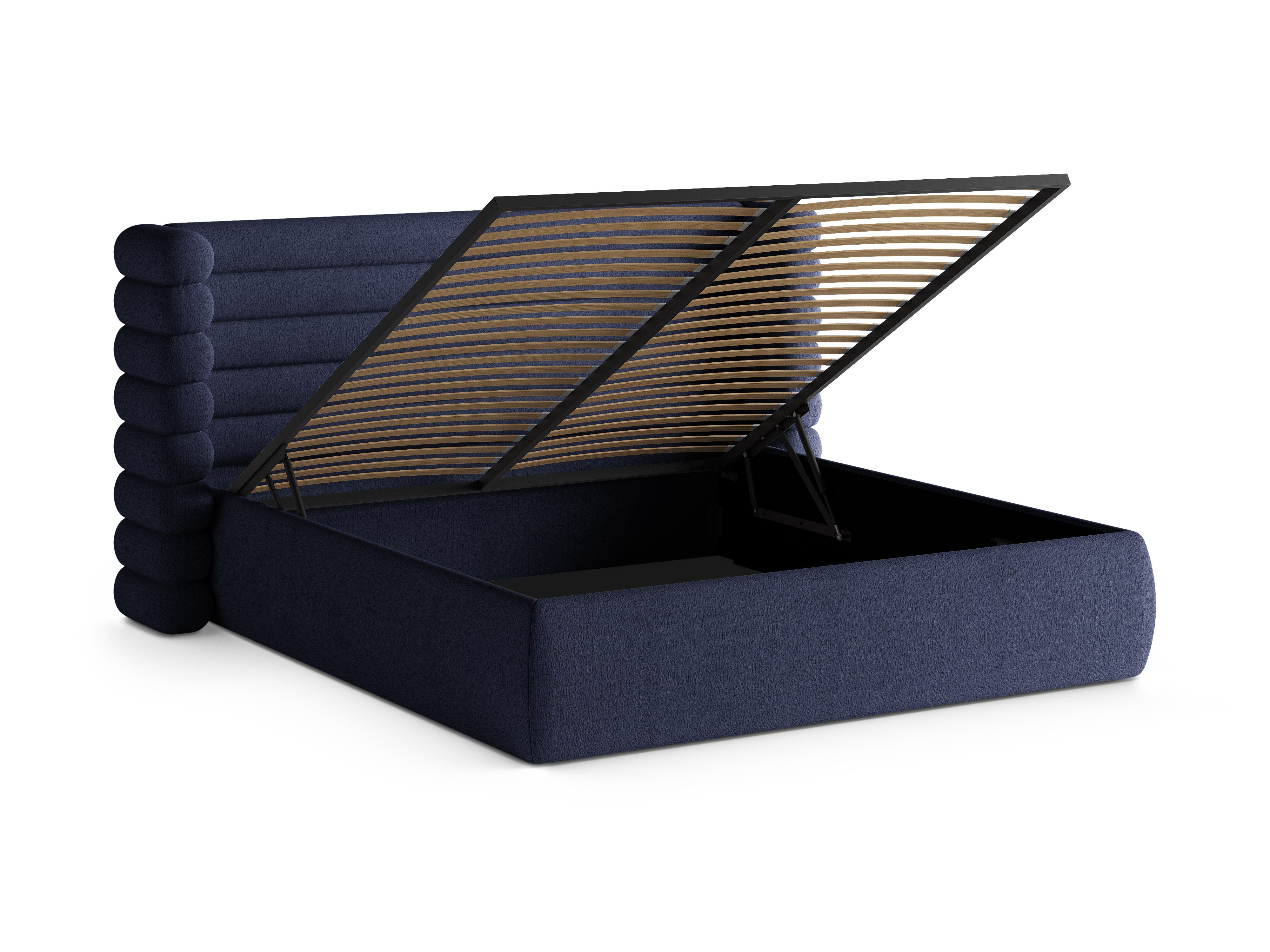 Bett MOUNT meerblau Boucle
