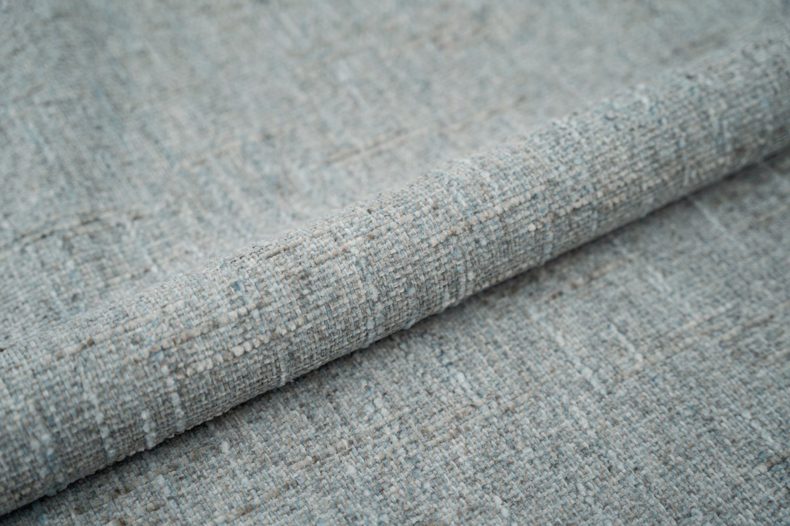 Bett MURADA satinblaues Chenille