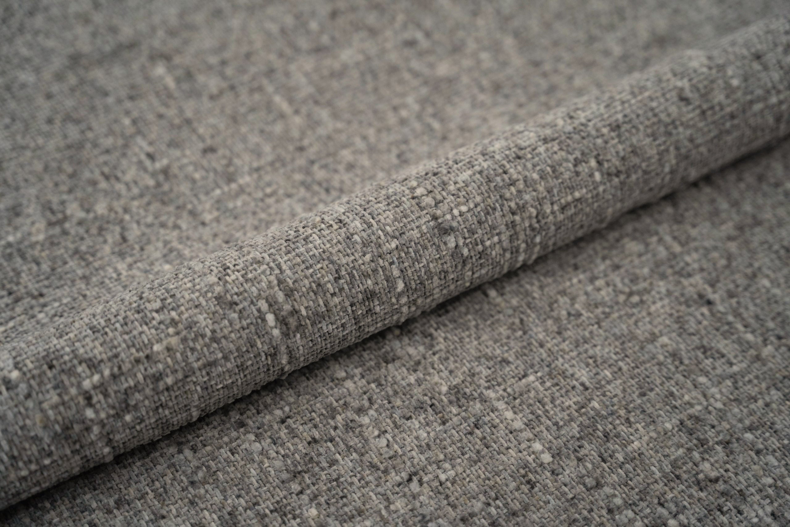 Bett MURADA hellgrau Melange Chenille