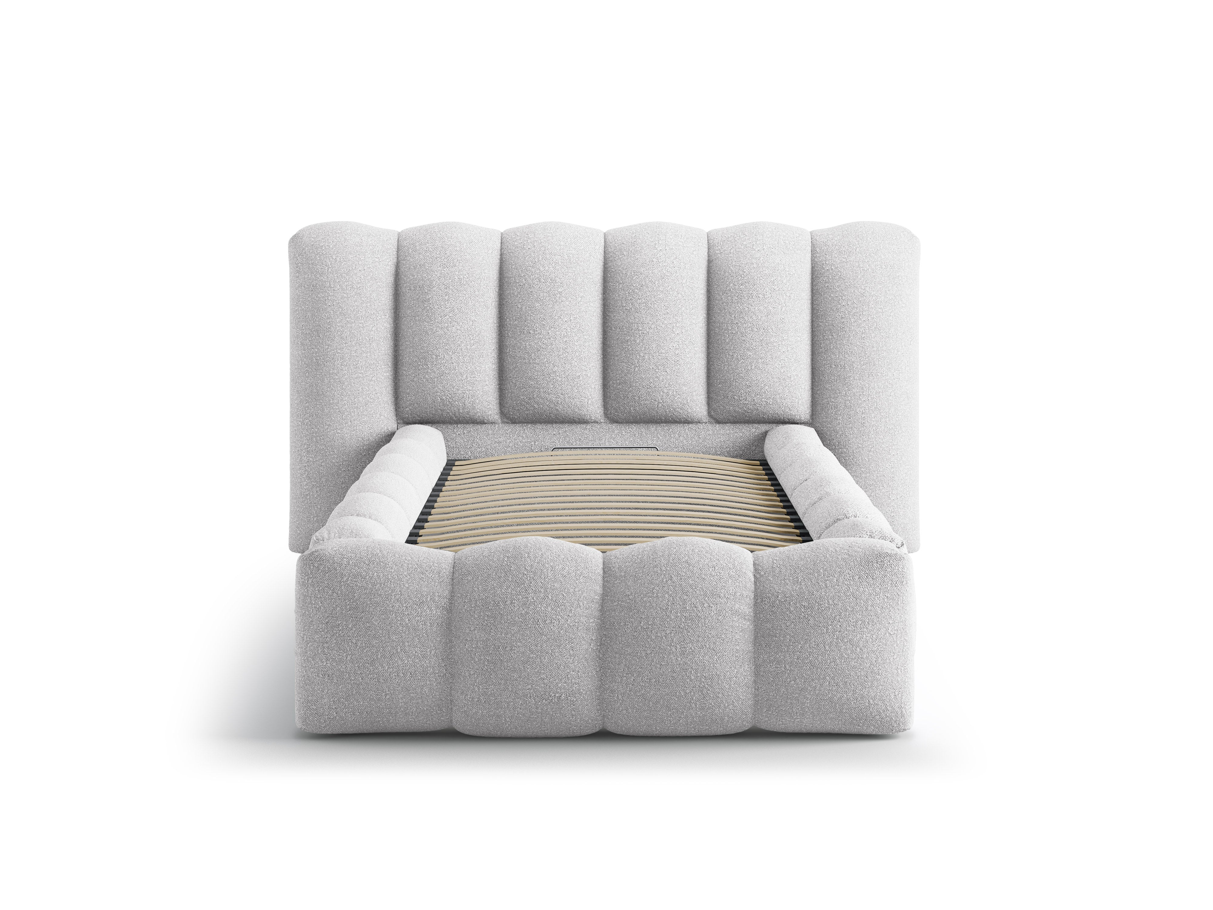 Łóżko LUPINE jasny szary boucle