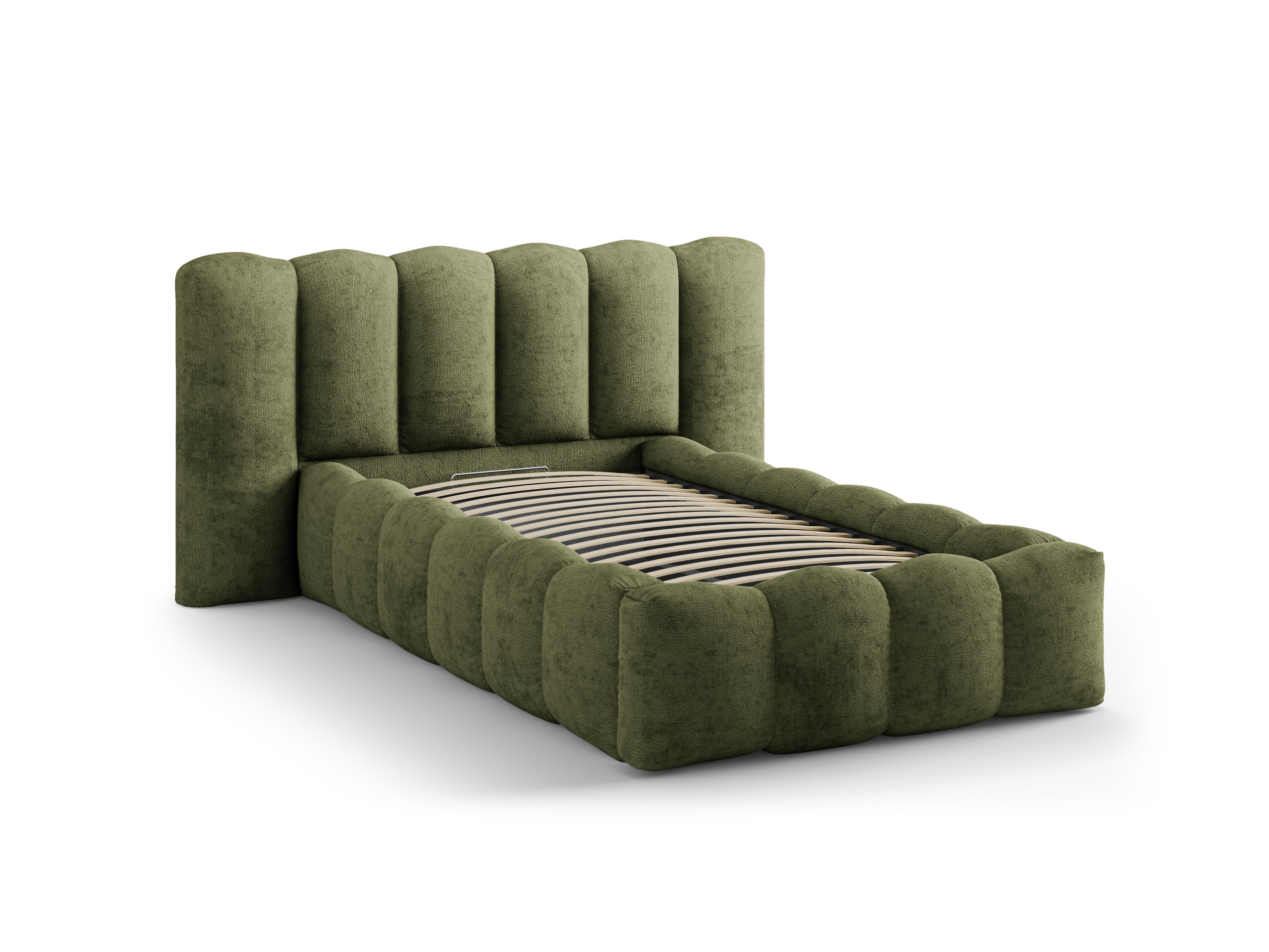 Bett LUPINE grün Chenille