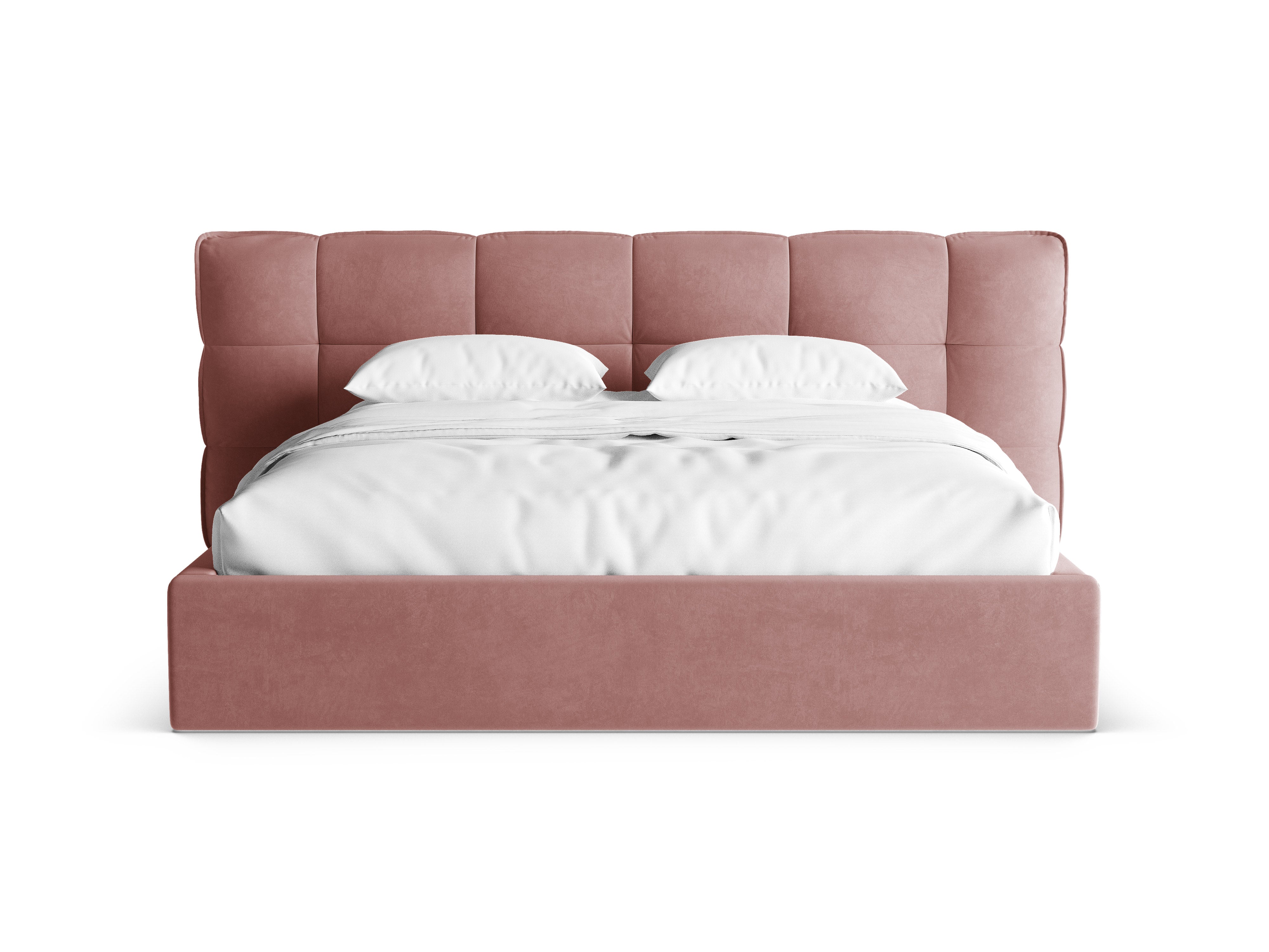 Samtbett mit Stauraum ERIC rosa Flamingo