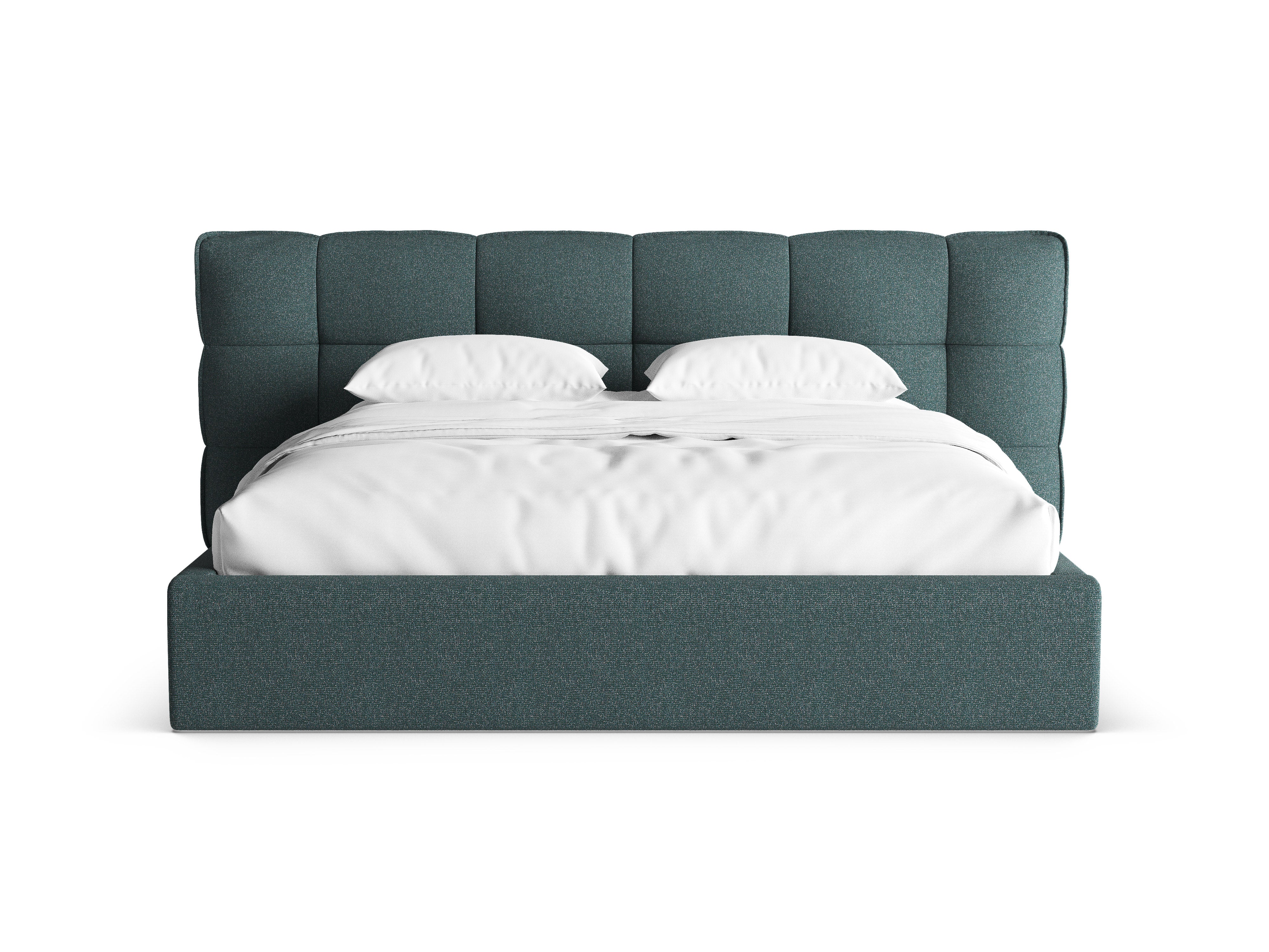 Bett mit Stauraum ERIC grün blau meliert