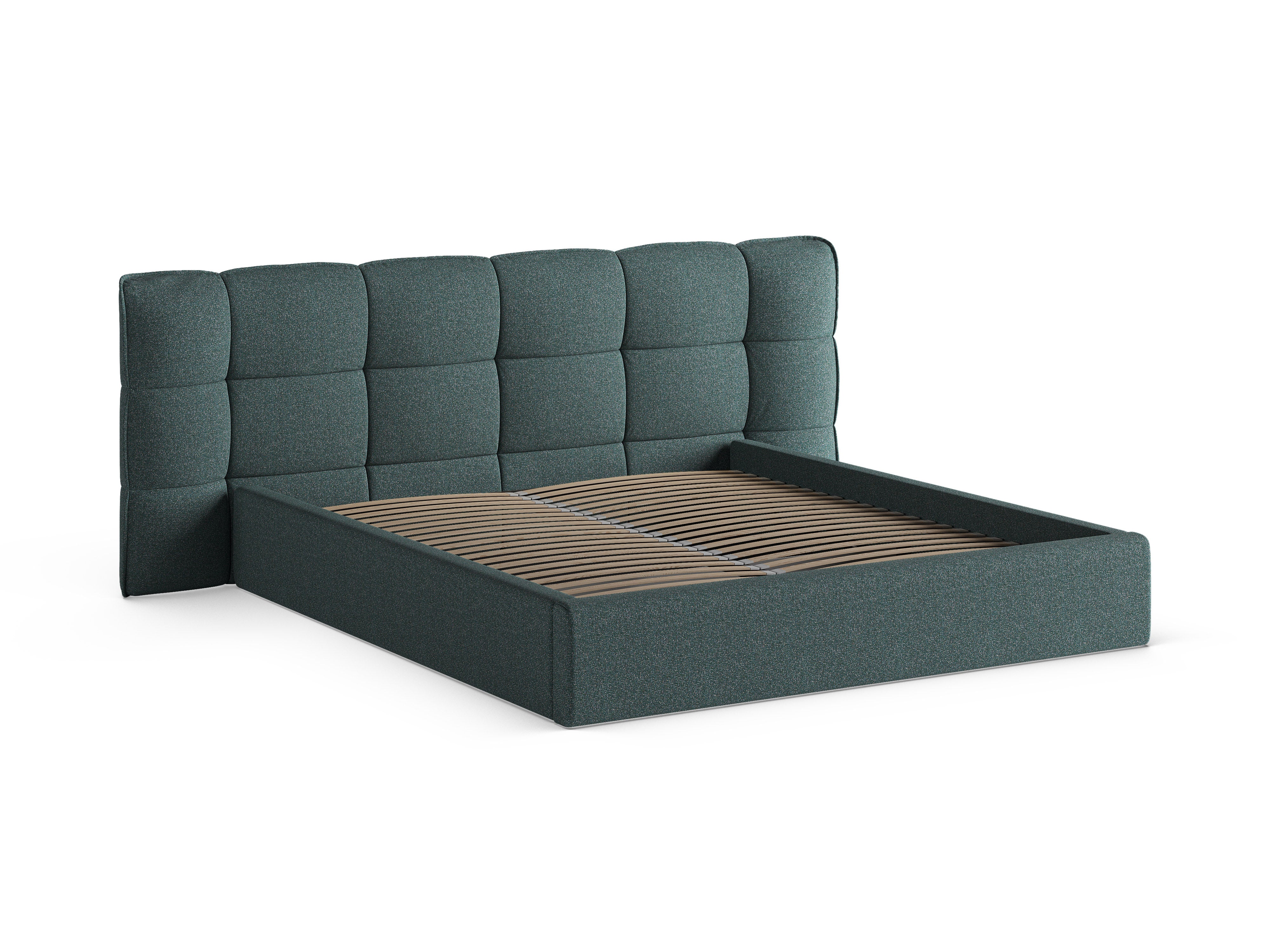Bett mit Stauraum ERIC grün blau meliert