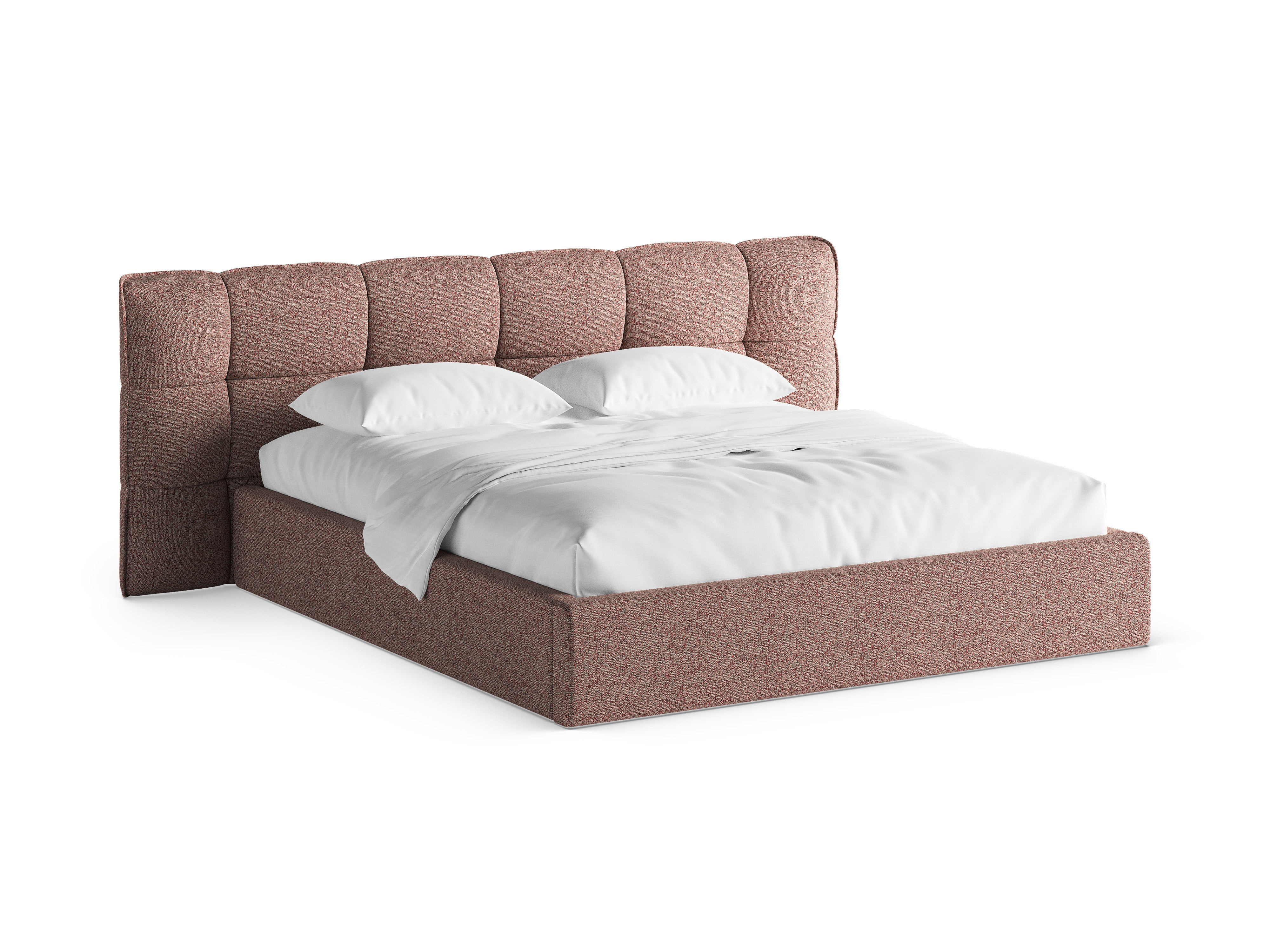 ERIC Bed with Storage in Pink Mélange