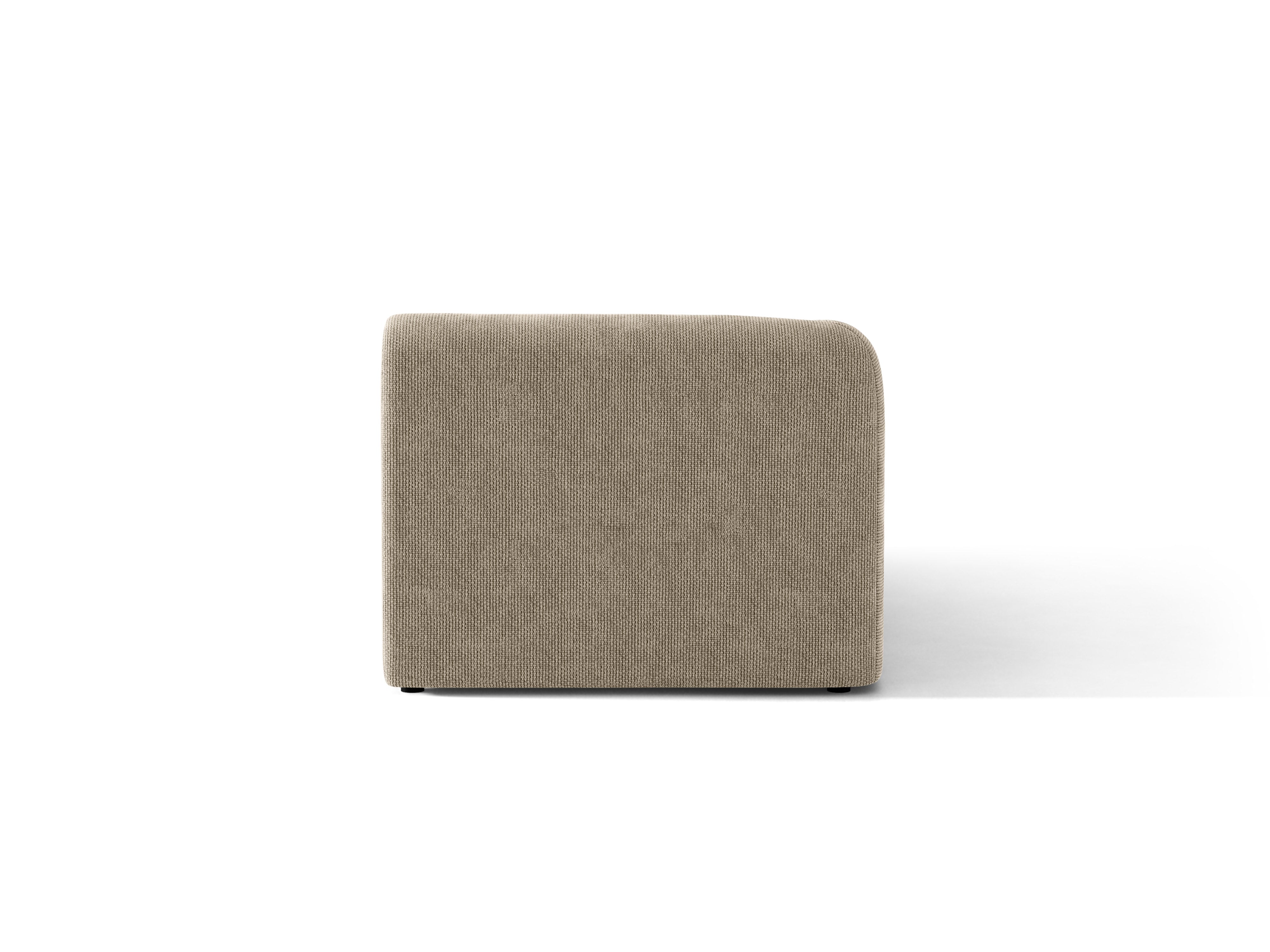 Szezlong lewostronny MILEY beżowy szenil jedwabisty z podłokietnikami