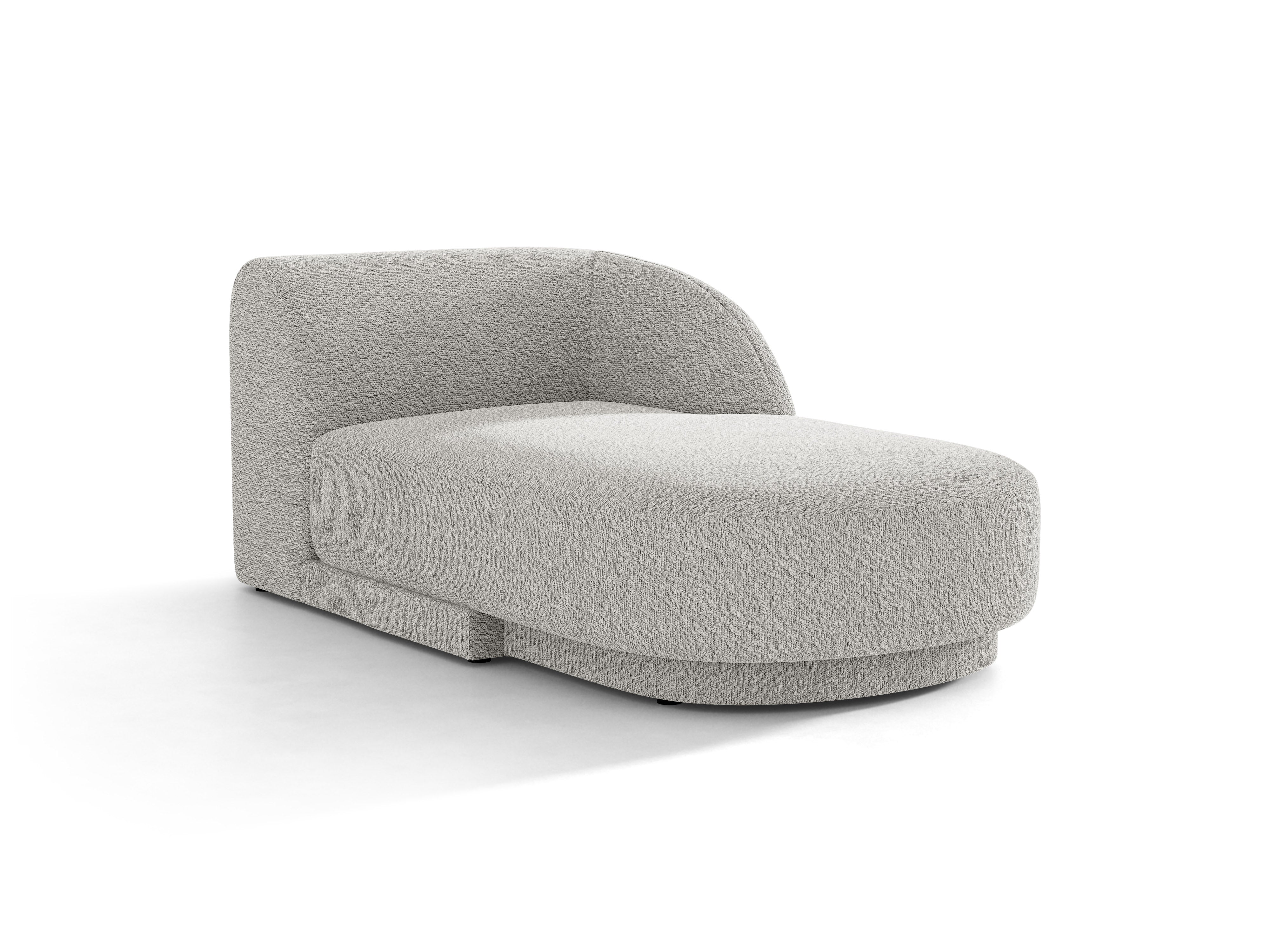 Szezlong prawostronny MILEY jasnoszary boucle – Micadoni