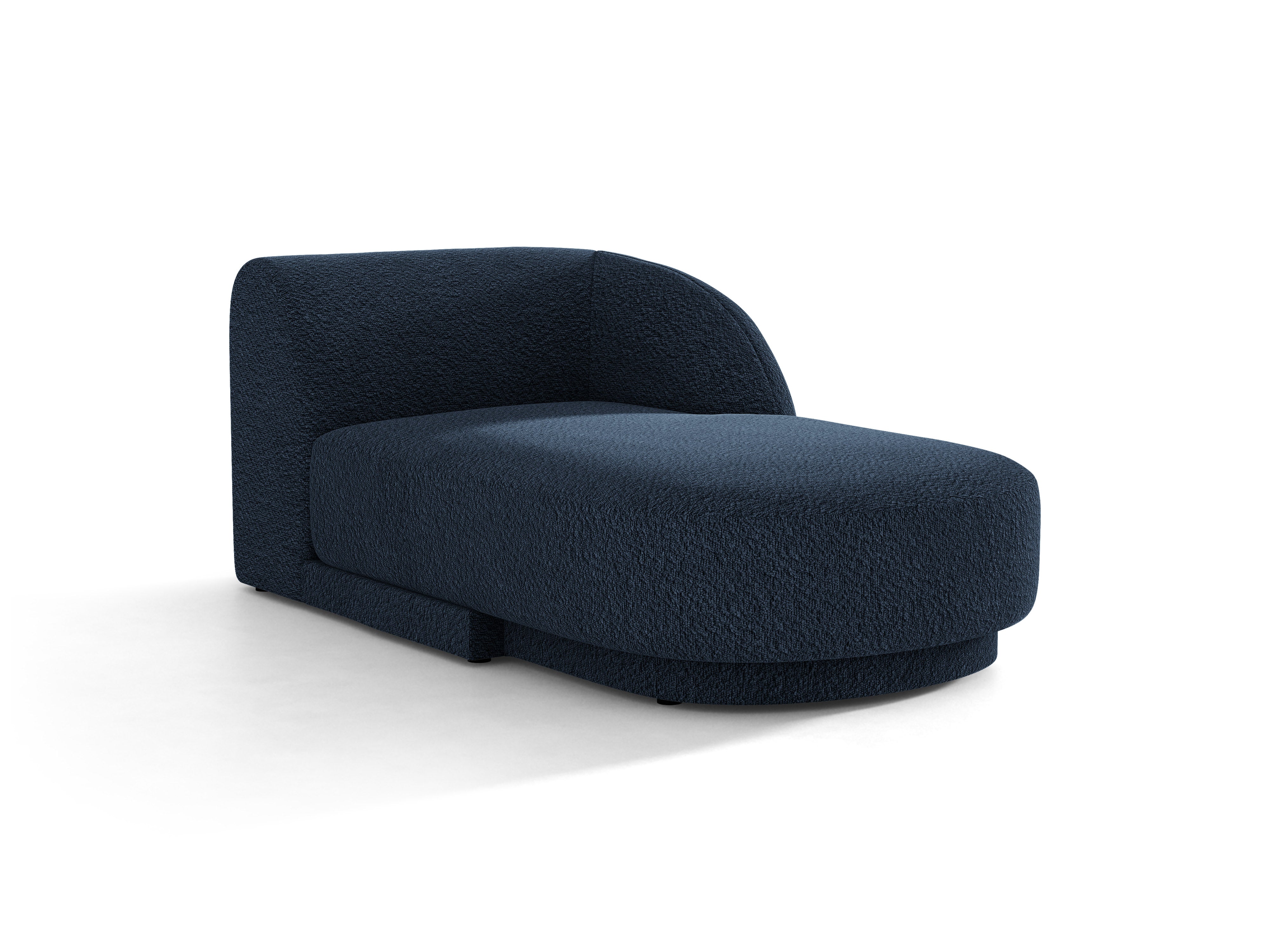 Szezlong prawostronny MILEY ciemnoniebieski boucle – Micadoni