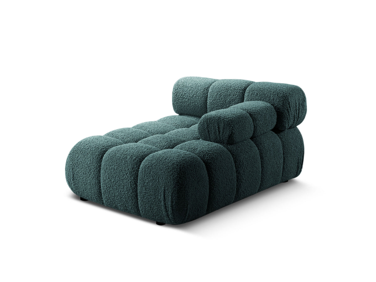 Szezlong prawostronny BELLIS niebieski petrol boucle
