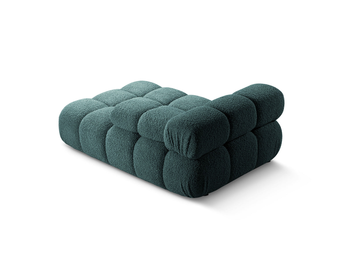 Szezlong prawostronny BELLIS niebieski petrol boucle