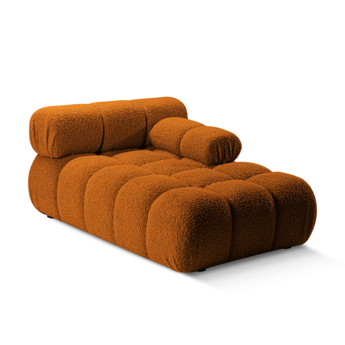 Szezlong prawostronny BELLIS ceglany boucle