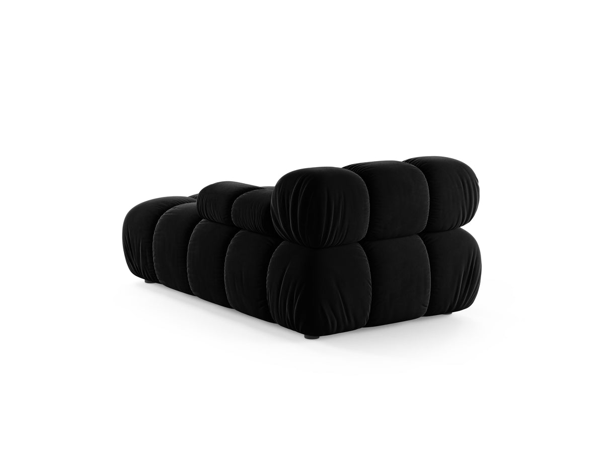 Szezlong prawostronny BELLIS czarny welur
