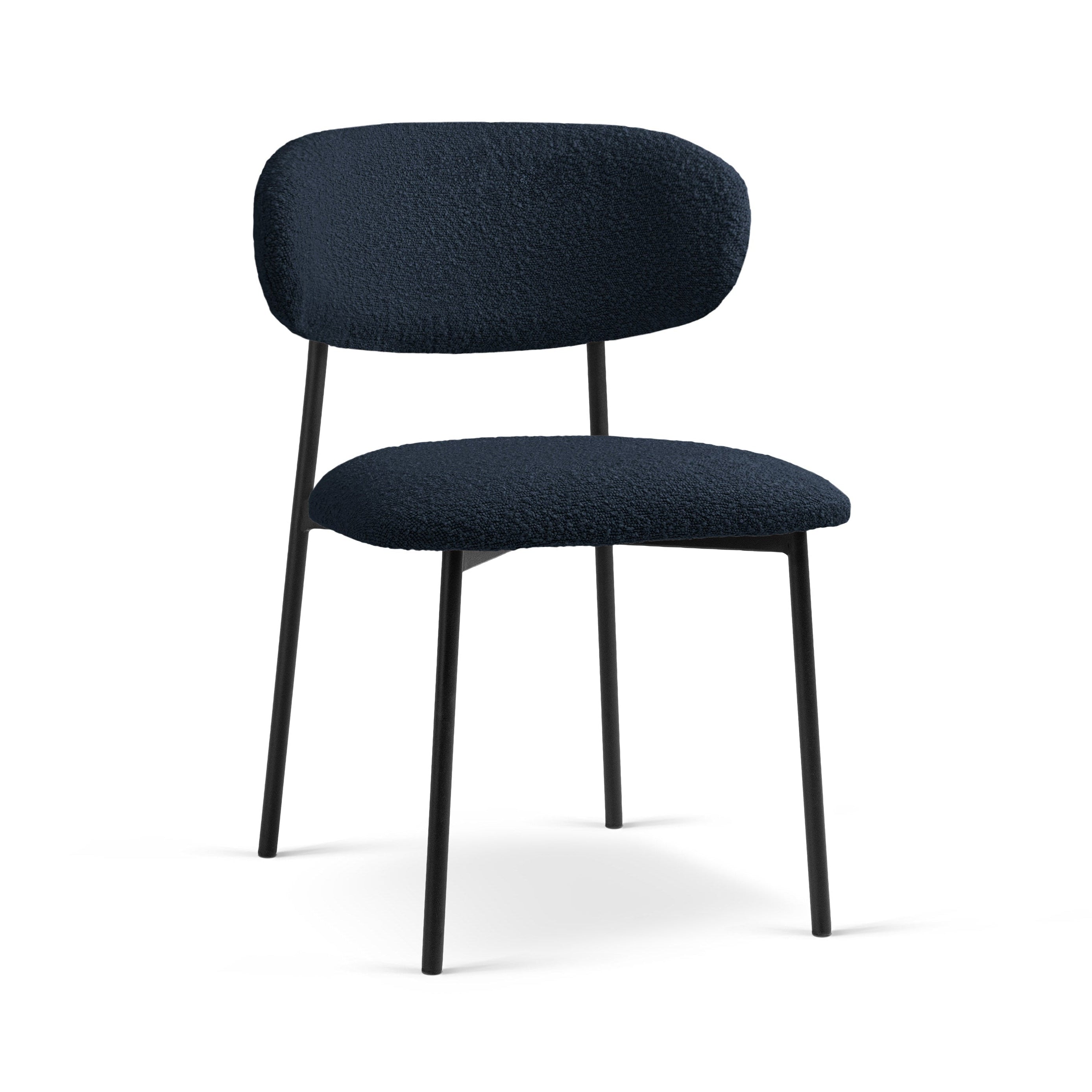 Stuhl NINA dunkelblau Boucle