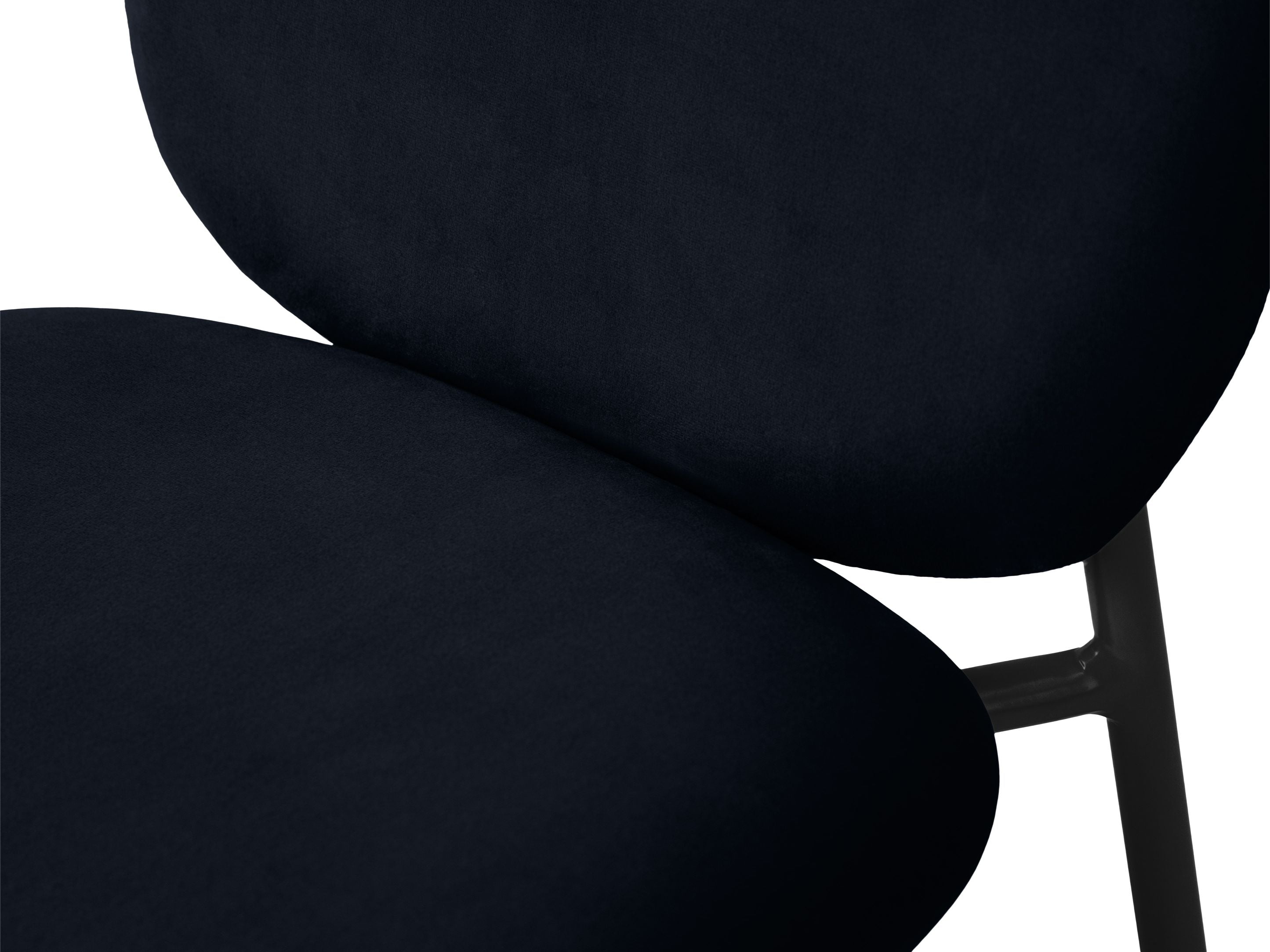 CAROLINE Velvet Chair Black