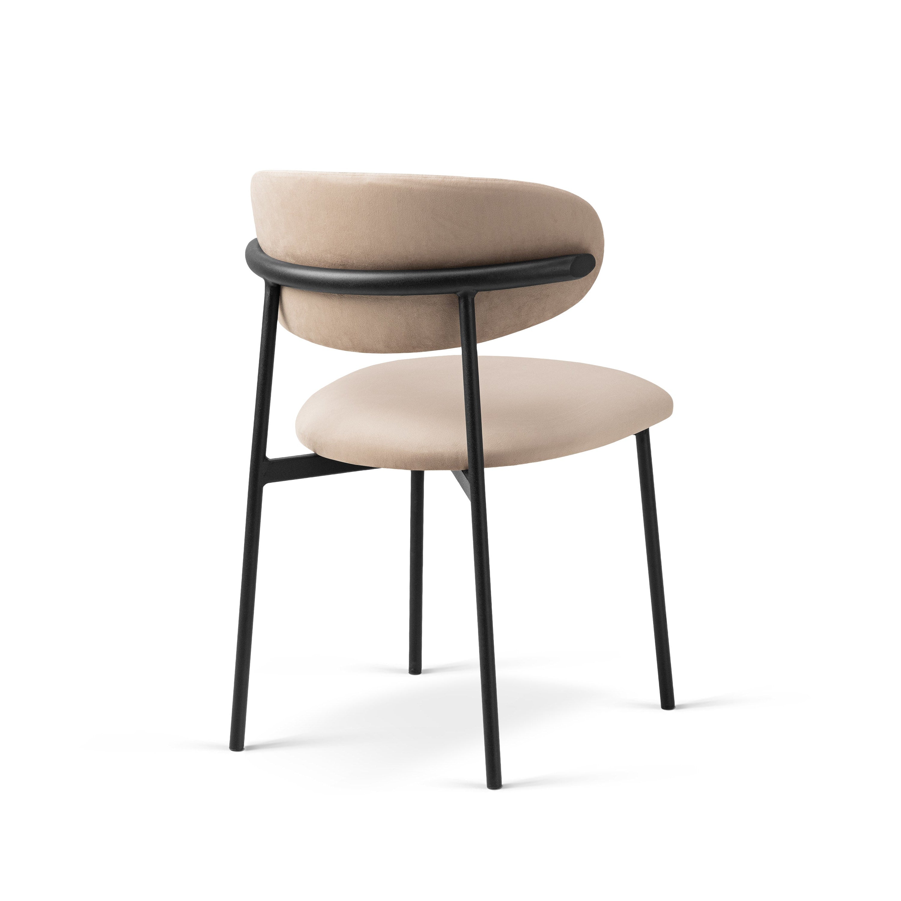 Stuhl NINA mandelbeige Samt