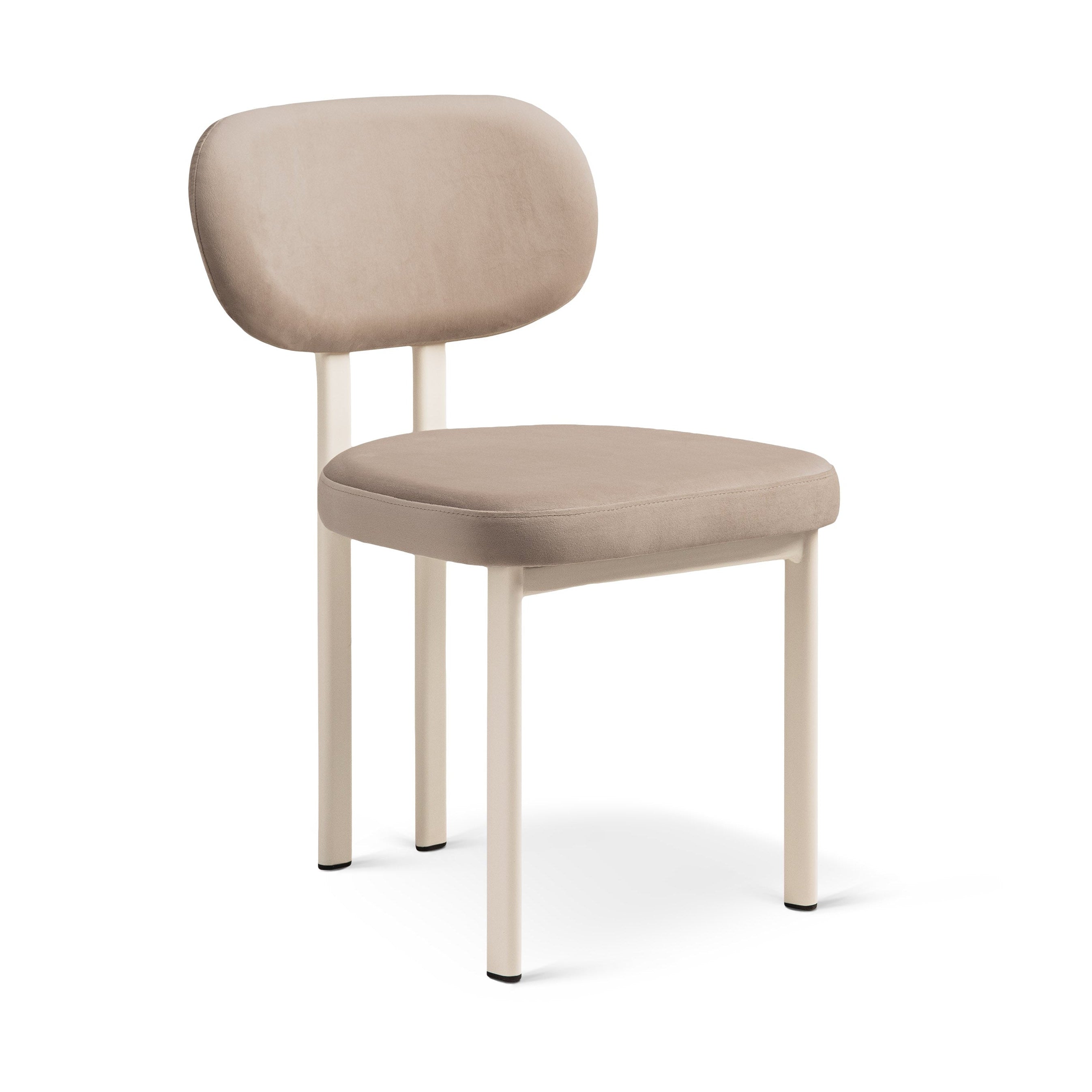 Stuhl SAM mandelbeige Samt