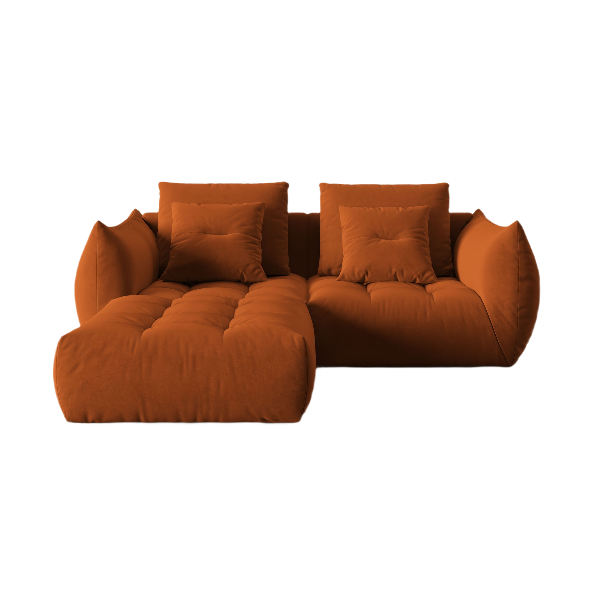 Narożnik aksamitny modułowy 3-osobowy BLOOM terracotta