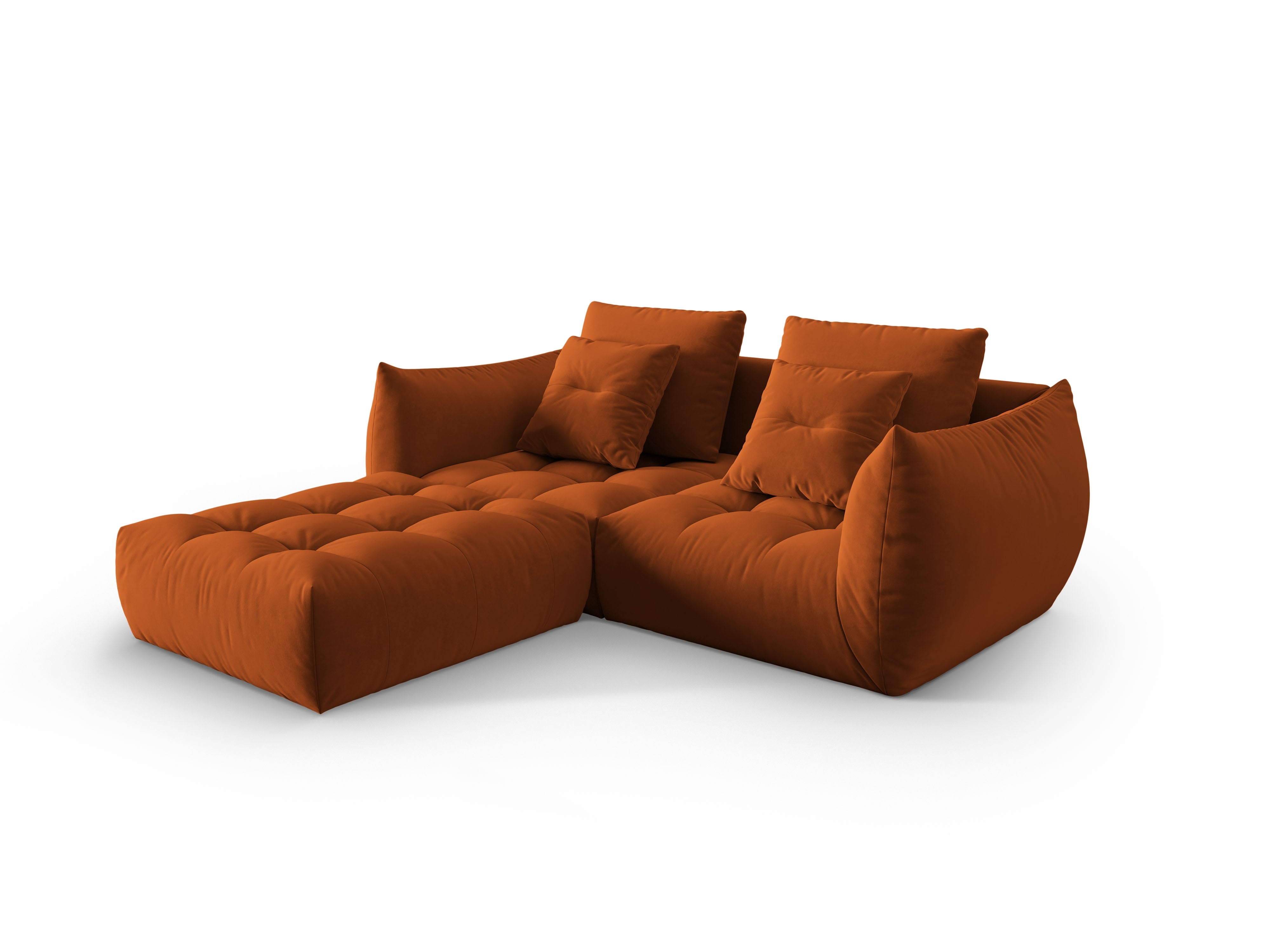 Narożnik aksamitny modułowy 3-osobowy BLOOM terracotta