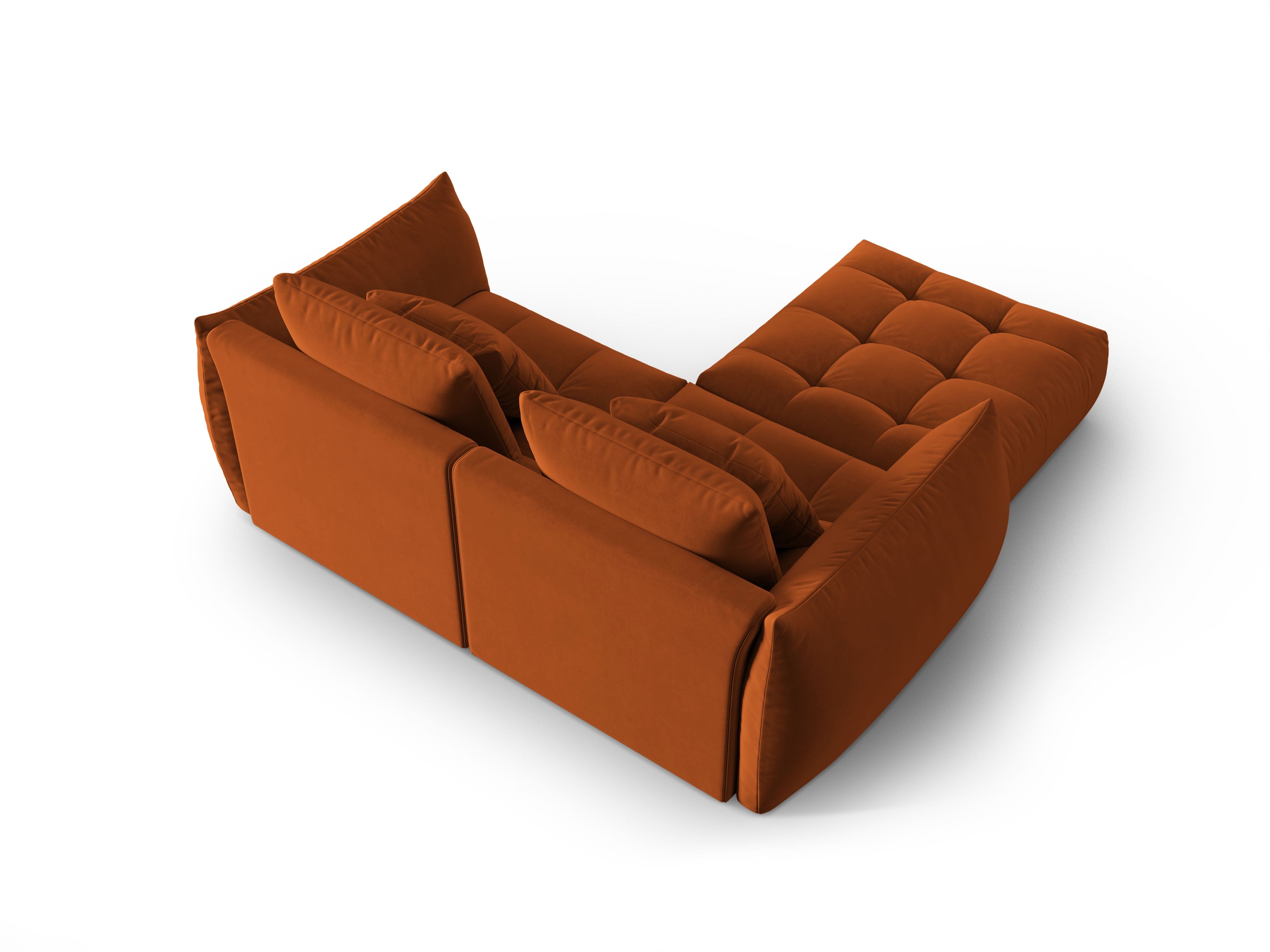 Narożnik aksamitny modułowy 3-osobowy BLOOM terracotta