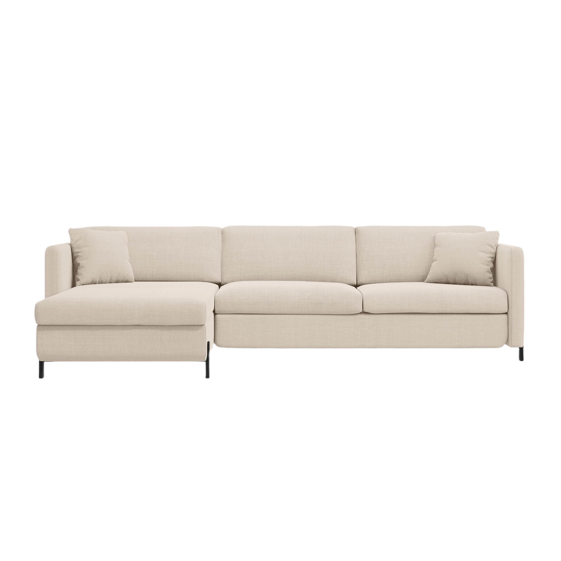 Linksecke Sofa mit Bettfunktion und Kiste, "Gloria", 5 Sitze, Beige, 280x170x80
In Europa gemacht
