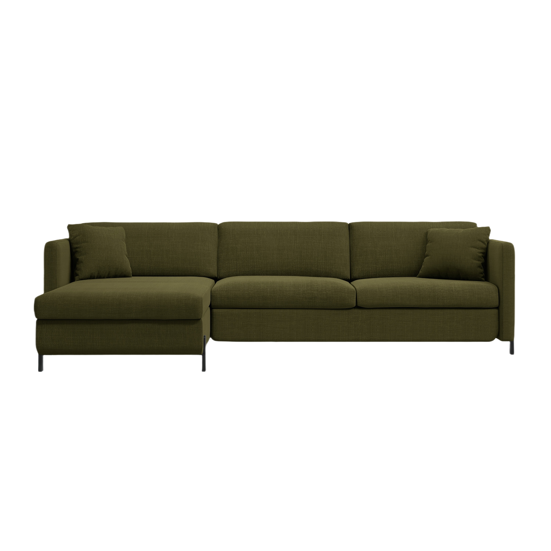 Linke Ecksofa mit Bettfunktion und Schachtel, "Gloria", 5 Sitze, Grün, 280x170x80
In Europa gemacht