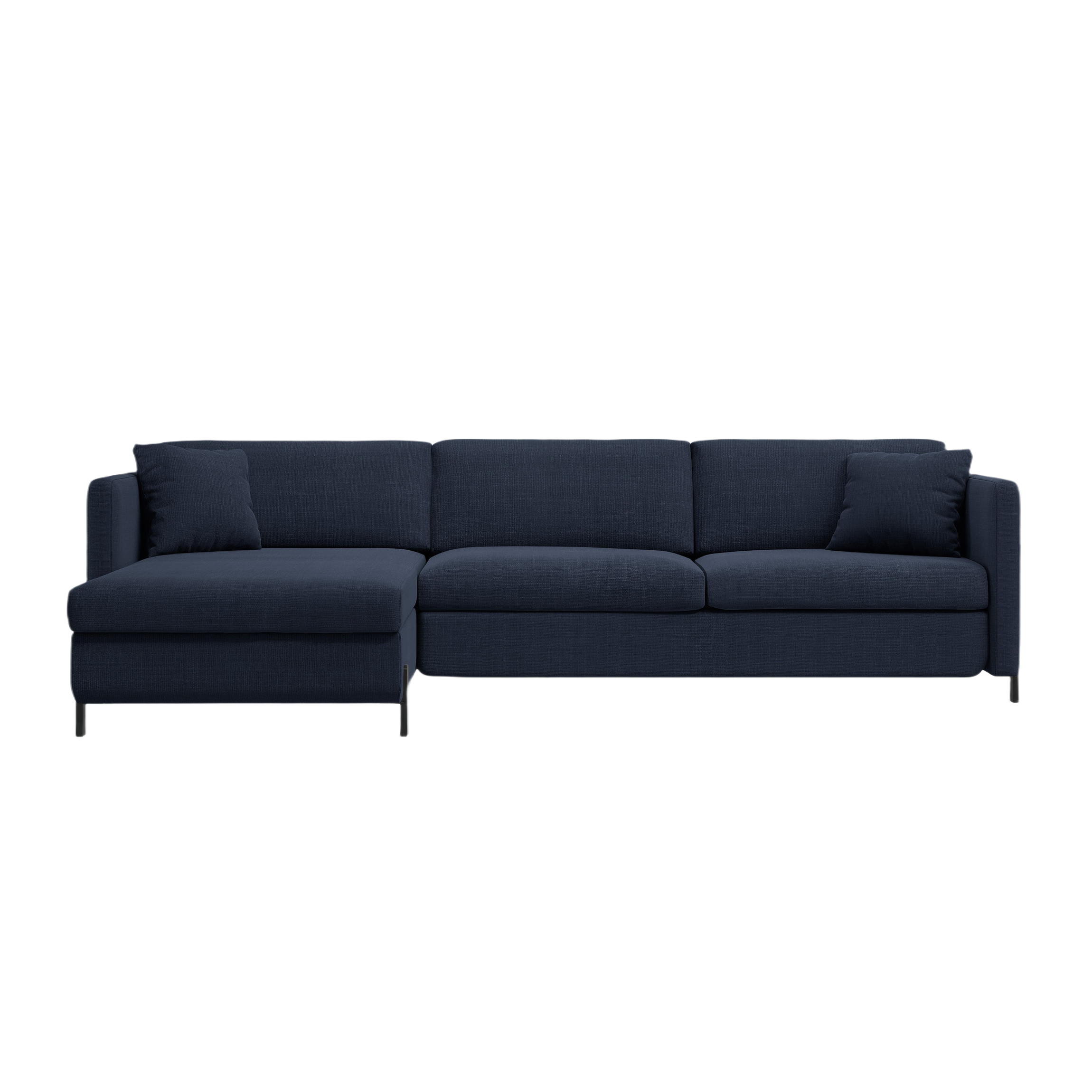 Linke Ecksofa mit Bettfunktion und Schachtel, "Gloria", 5 Sitze, Blau, 280x170x80
In Europa gemacht