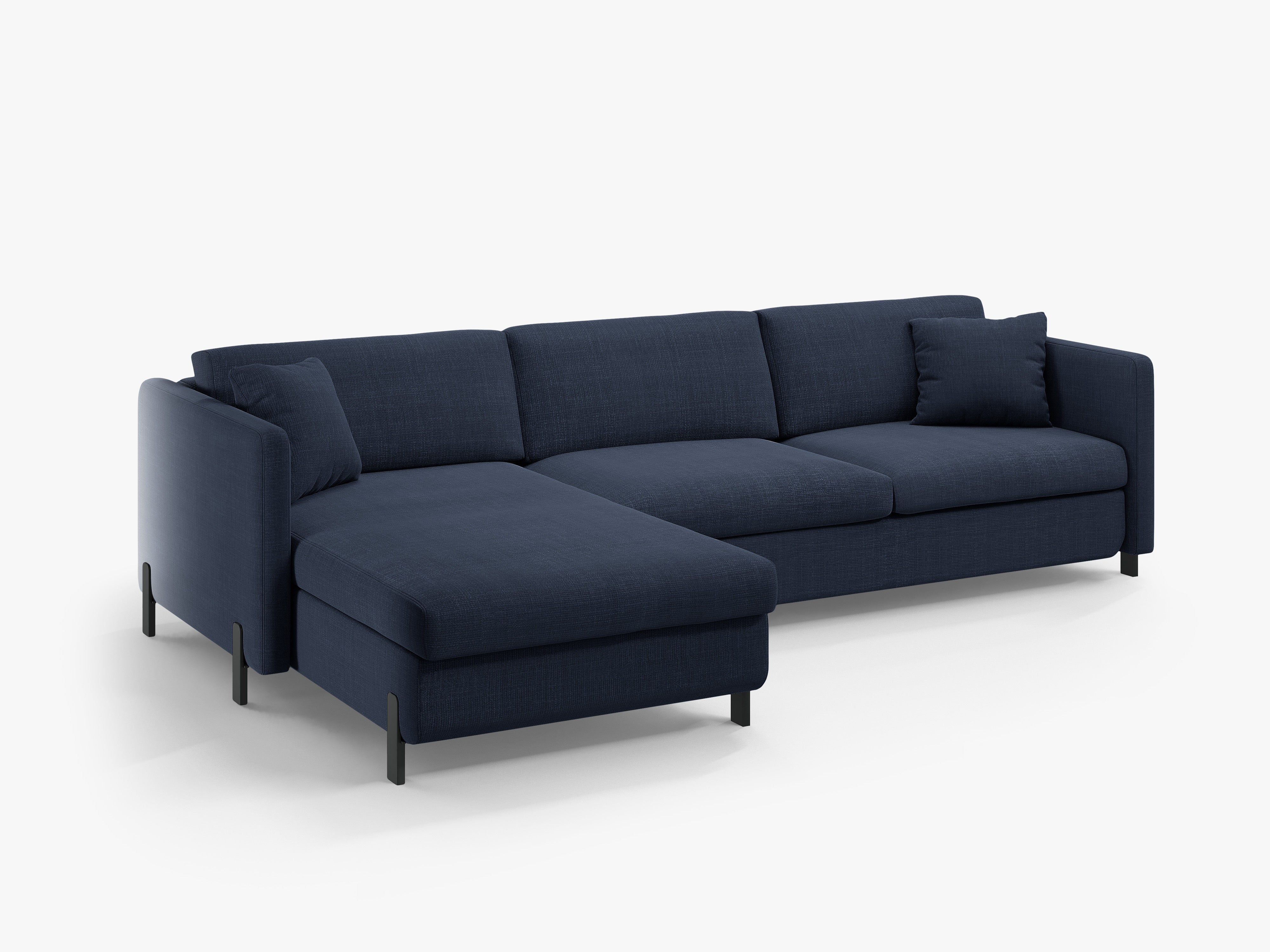 Linke Ecksofa mit Bettfunktion und Schachtel, "Gloria", 5 Sitze, Blau, 280x170x80
In Europa gemacht