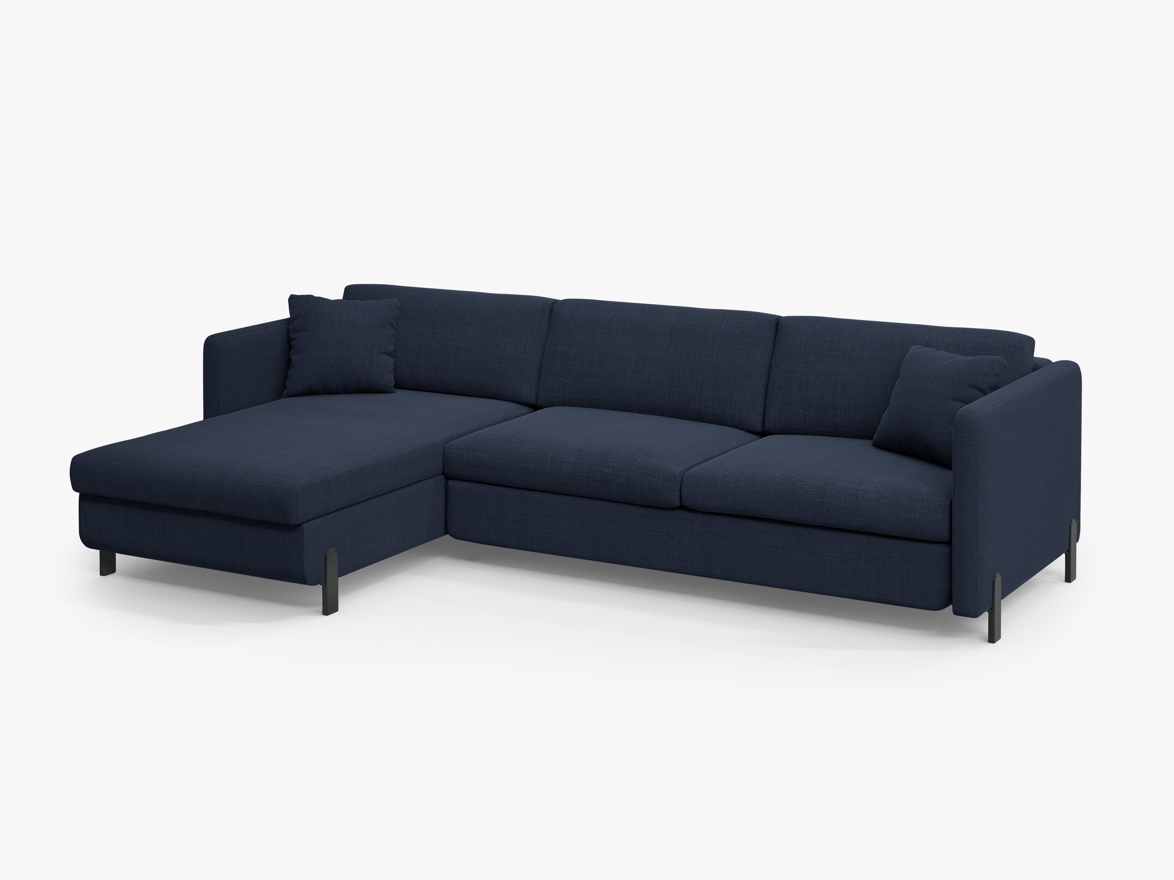 Linke Ecksofa mit Bettfunktion und Schachtel, "Gloria", 5 Sitze, Blau, 280x170x80
In Europa gemacht