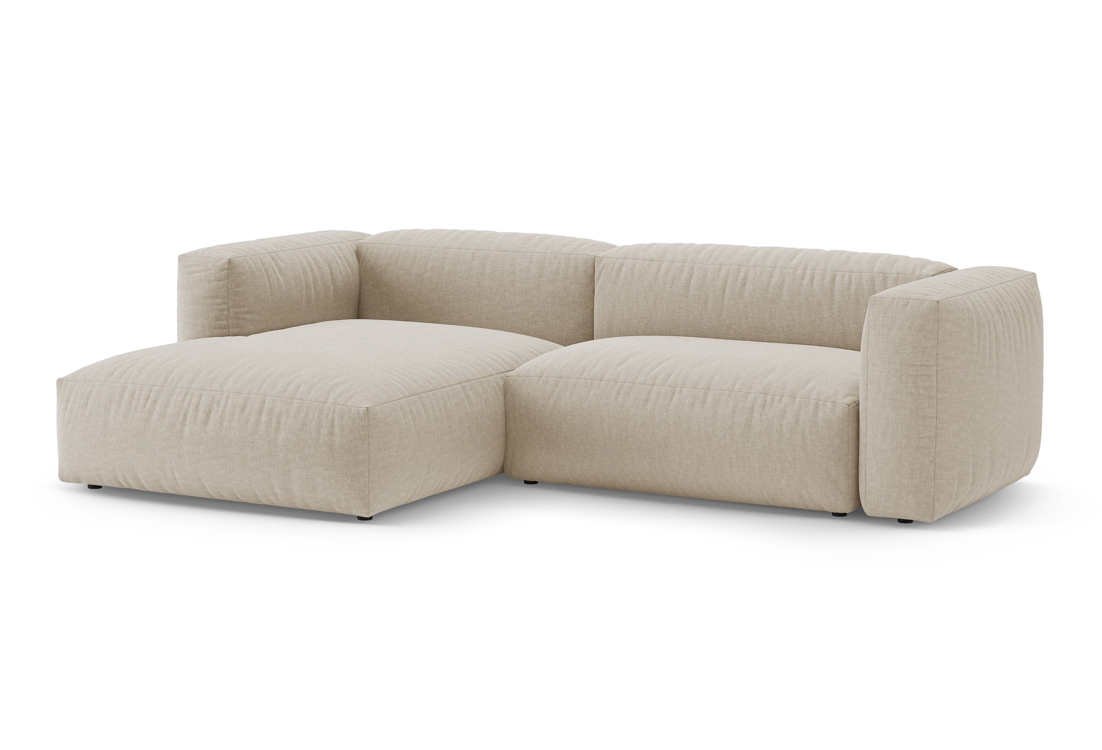 Narożnik lewostronny z funkcją spania MARTINA jasny beżowy