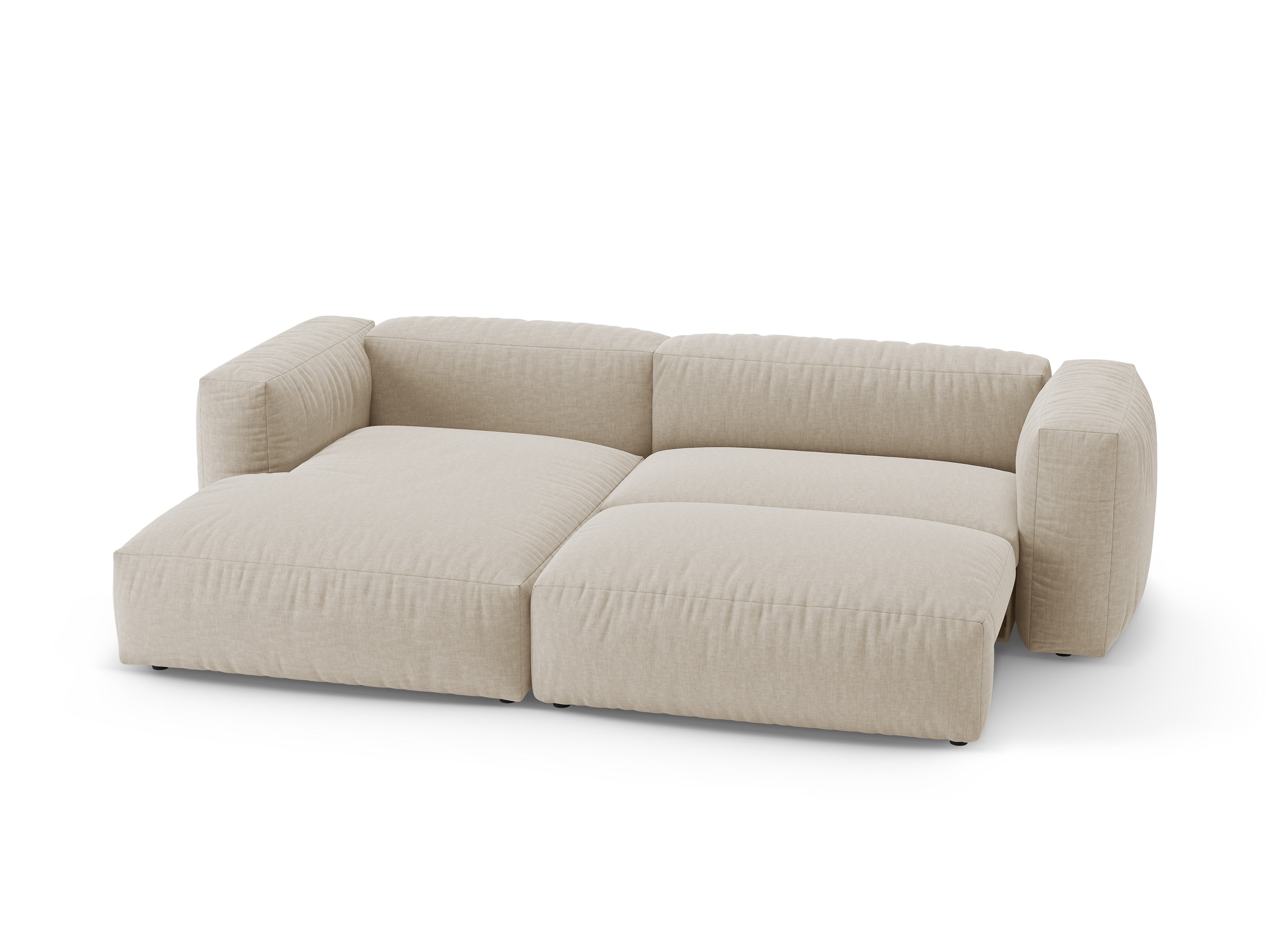 Narożnik lewostronny z funkcją spania MARTINA jasny beżowy