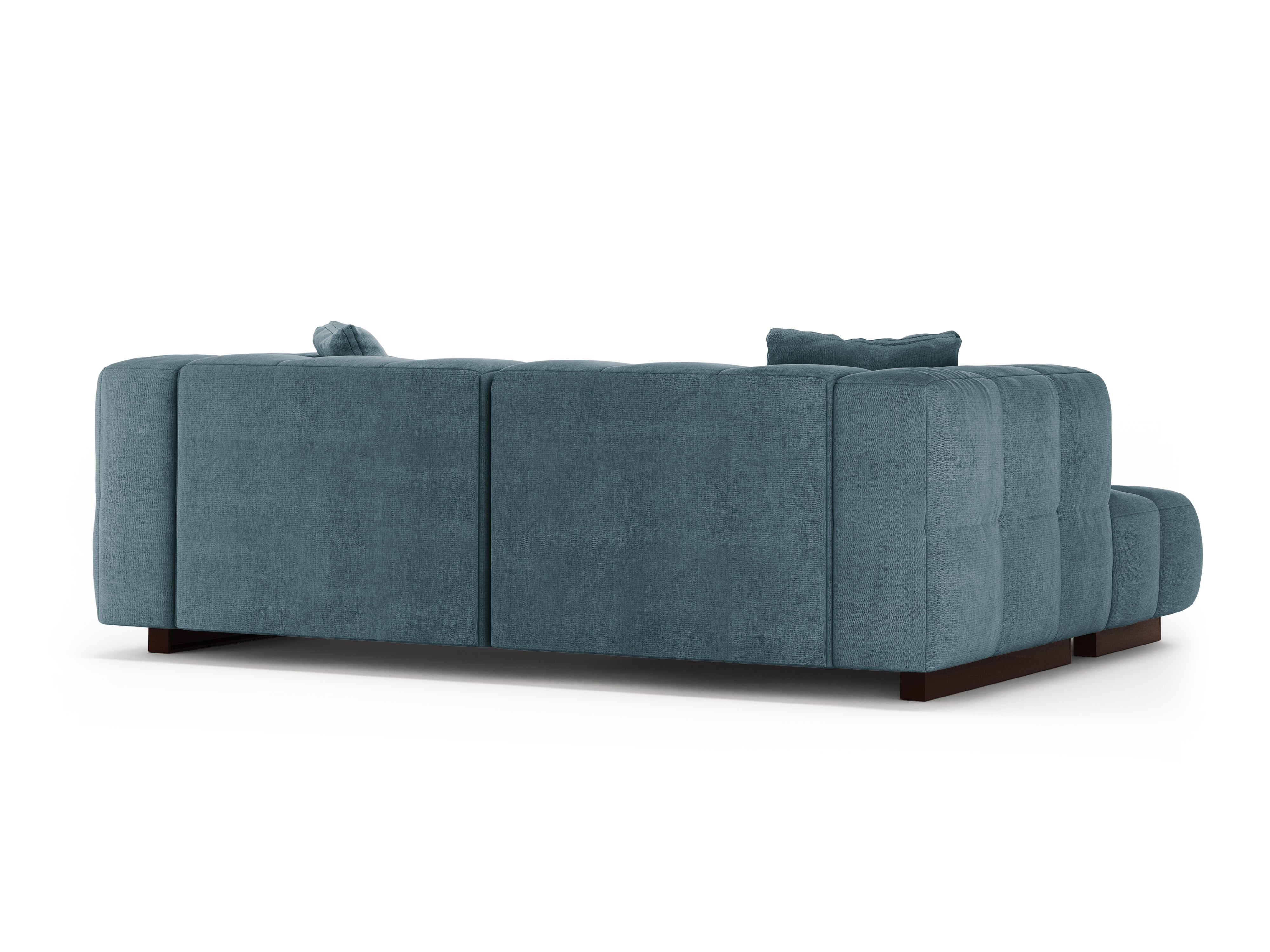 Left-facing corner sofa bed PUMA light blue