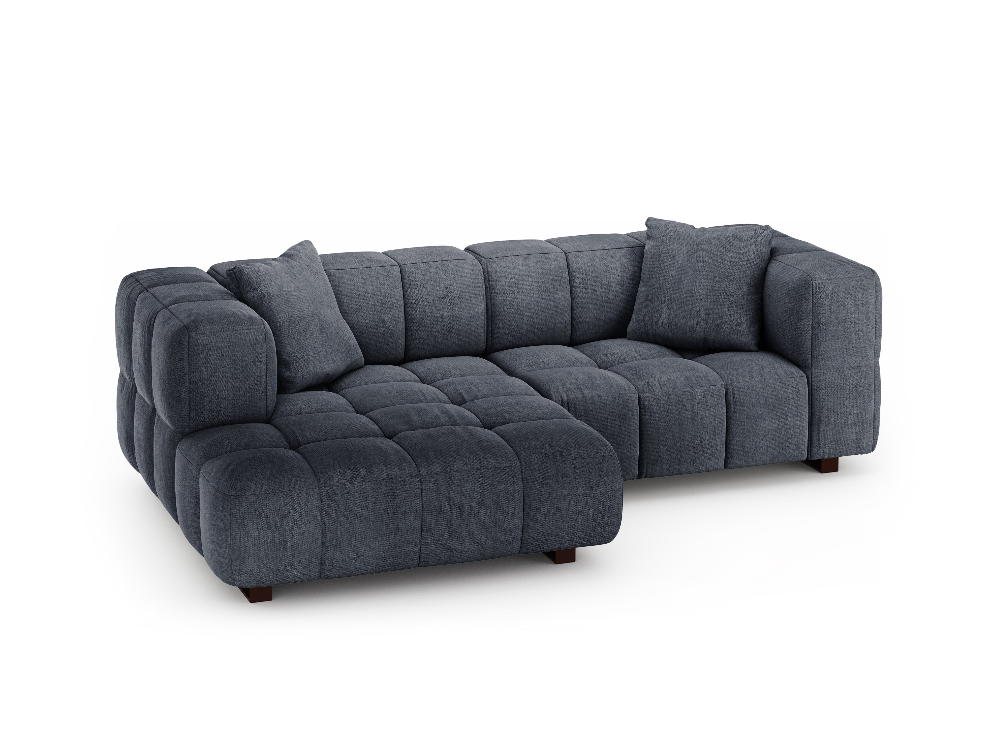 Left-facing corner sofa bed PUMA dark blue